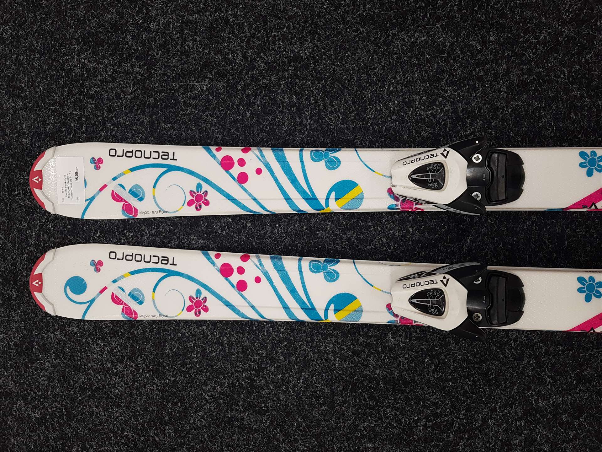 Rabljene dječje skije TECNOPRO Sweety + vezovi Tecnopro TL 7.5