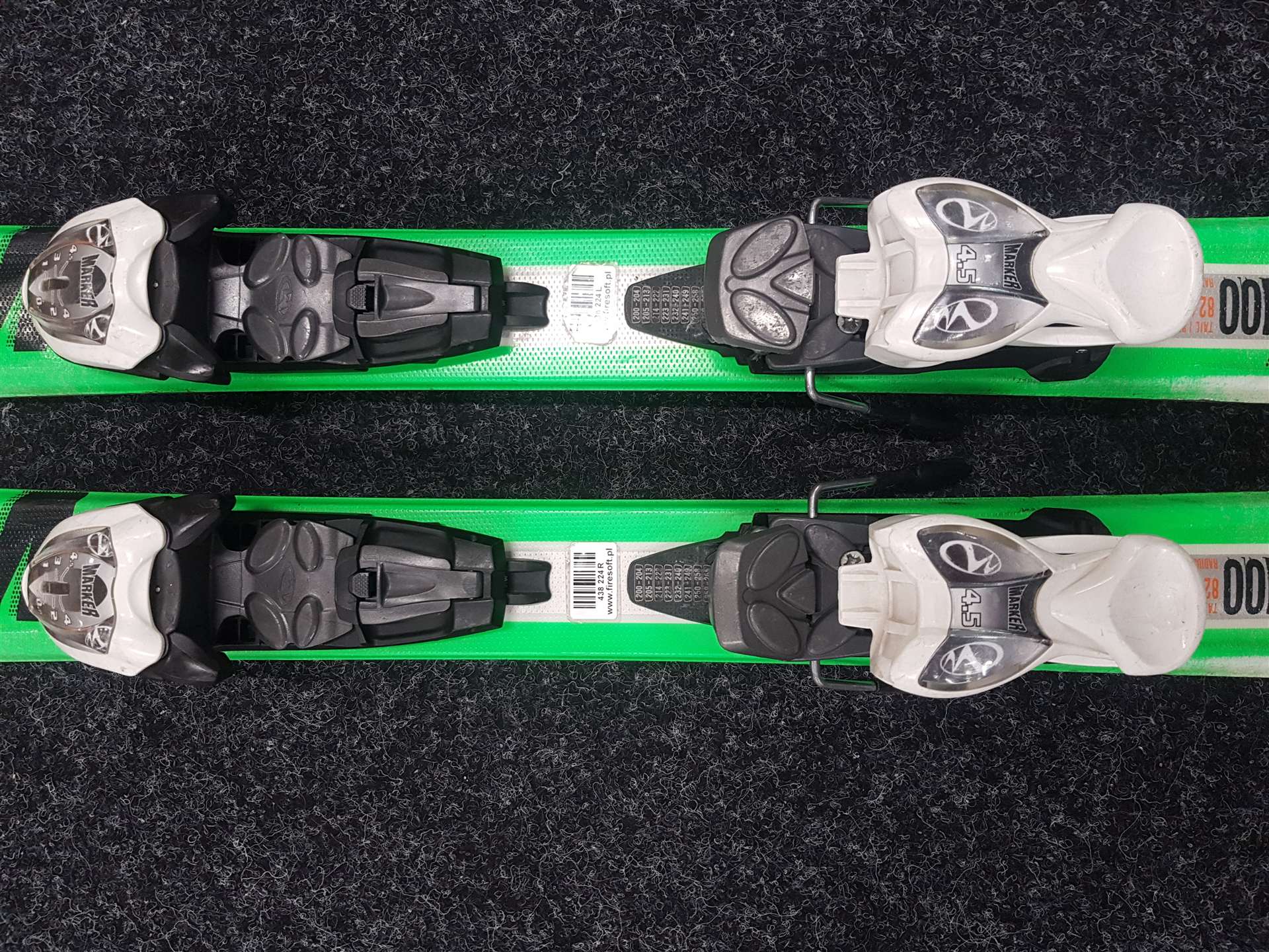 Použité detské lyže VOLKL RTM jr + viazanie Marker 4.5