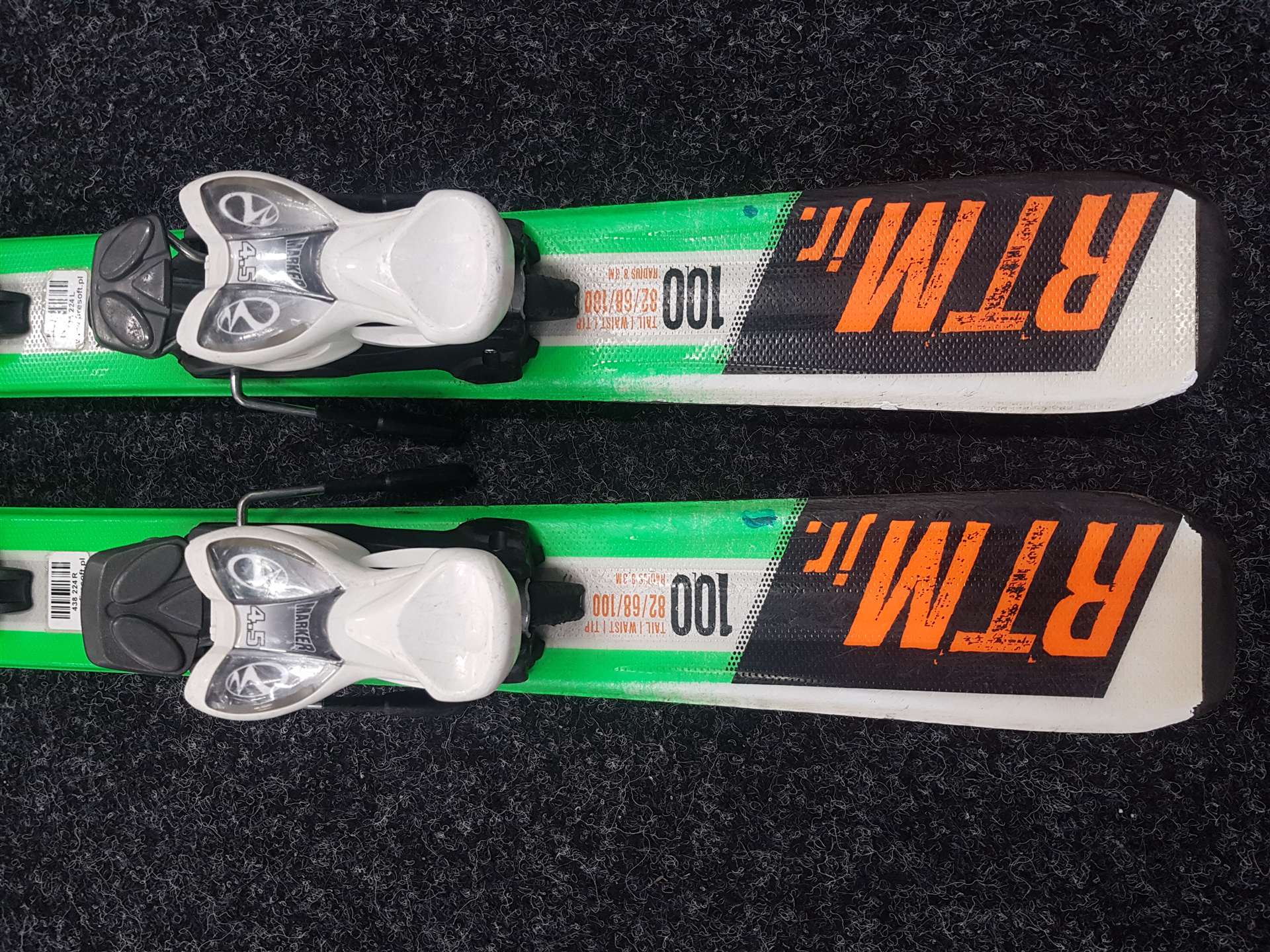 Použité detské lyže VOLKL RTM jr + viazanie Marker 4.5