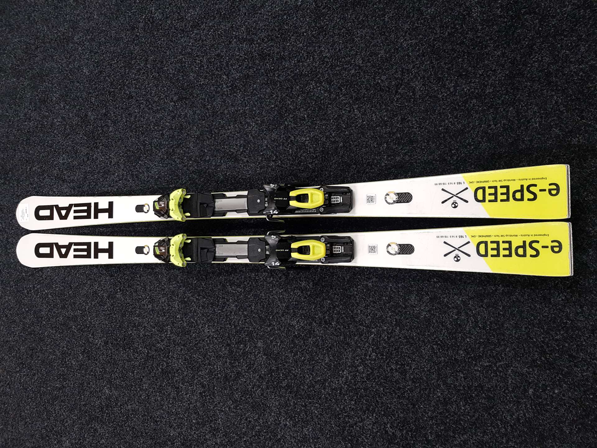 Použité lyže HEAD e-SPEED + vázání Head Freeflex 14