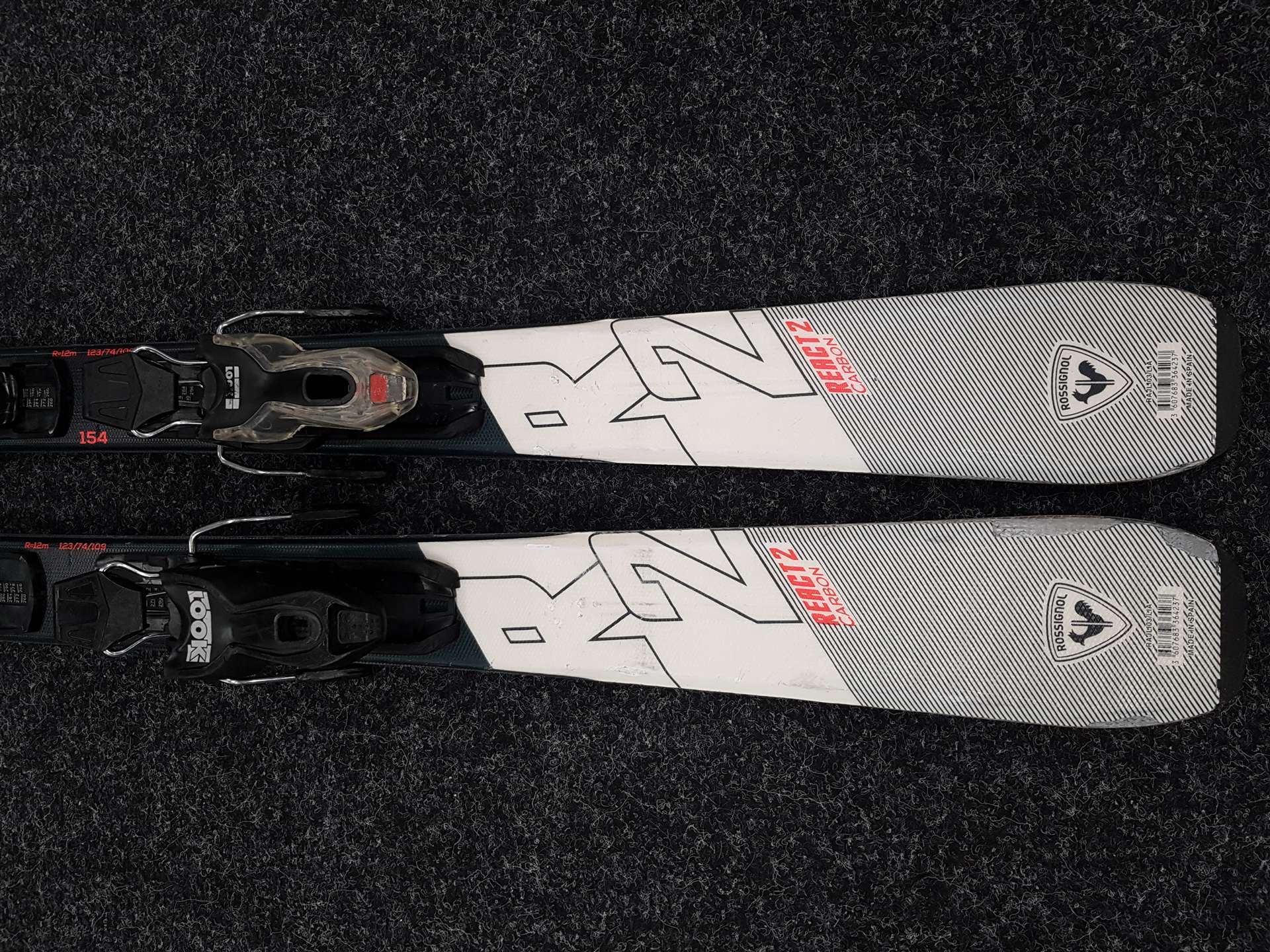Sci usati ROSSIGNOL React 2 Carbon + attacchi Look Xpress 10