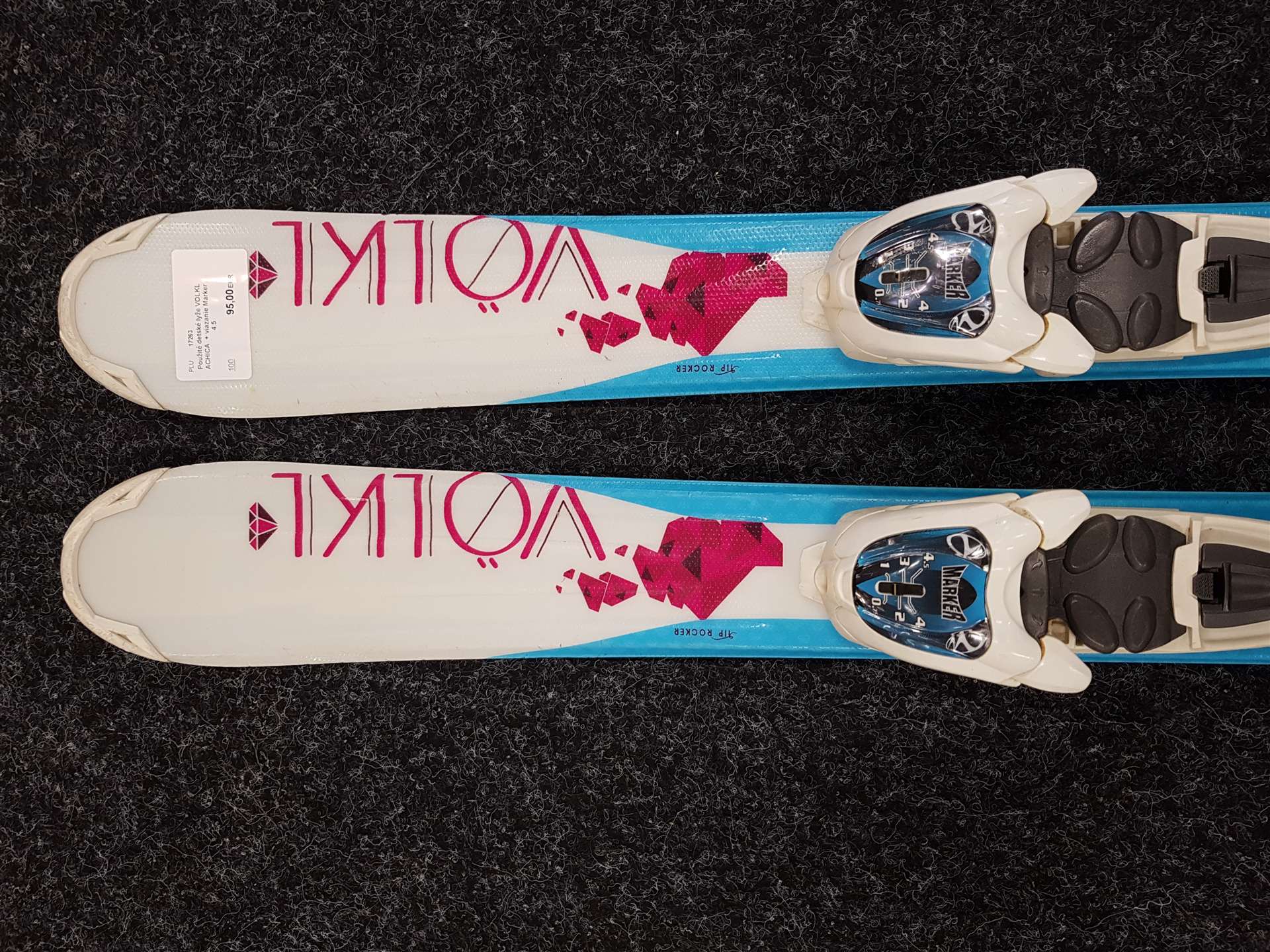 Gebrauchte Kinderski VÖLKL ACHICA + Bindungen Marker 4.5