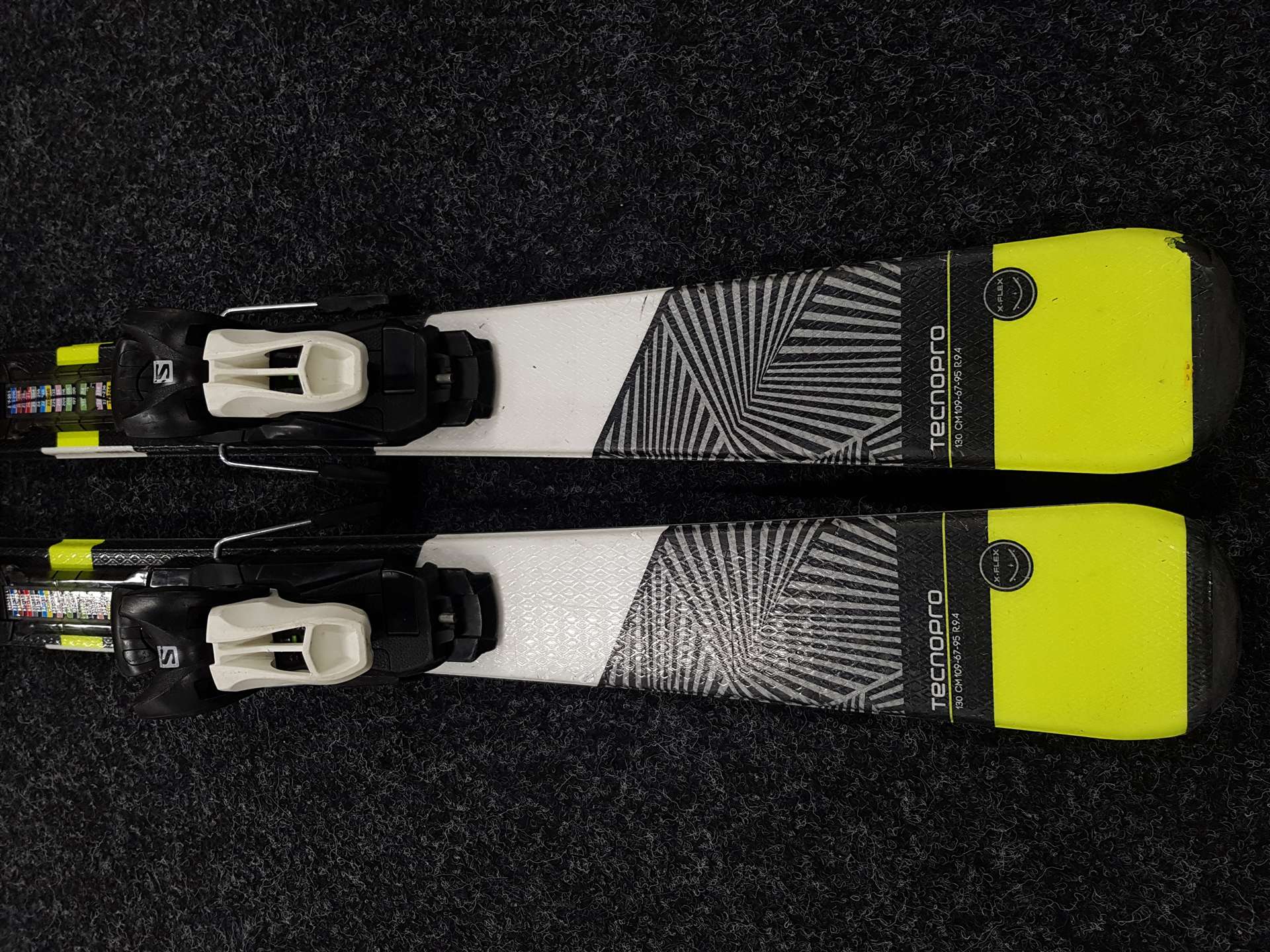 Použité detské lyže TECNOPRO Team66 + viazanie Salomon 4,5