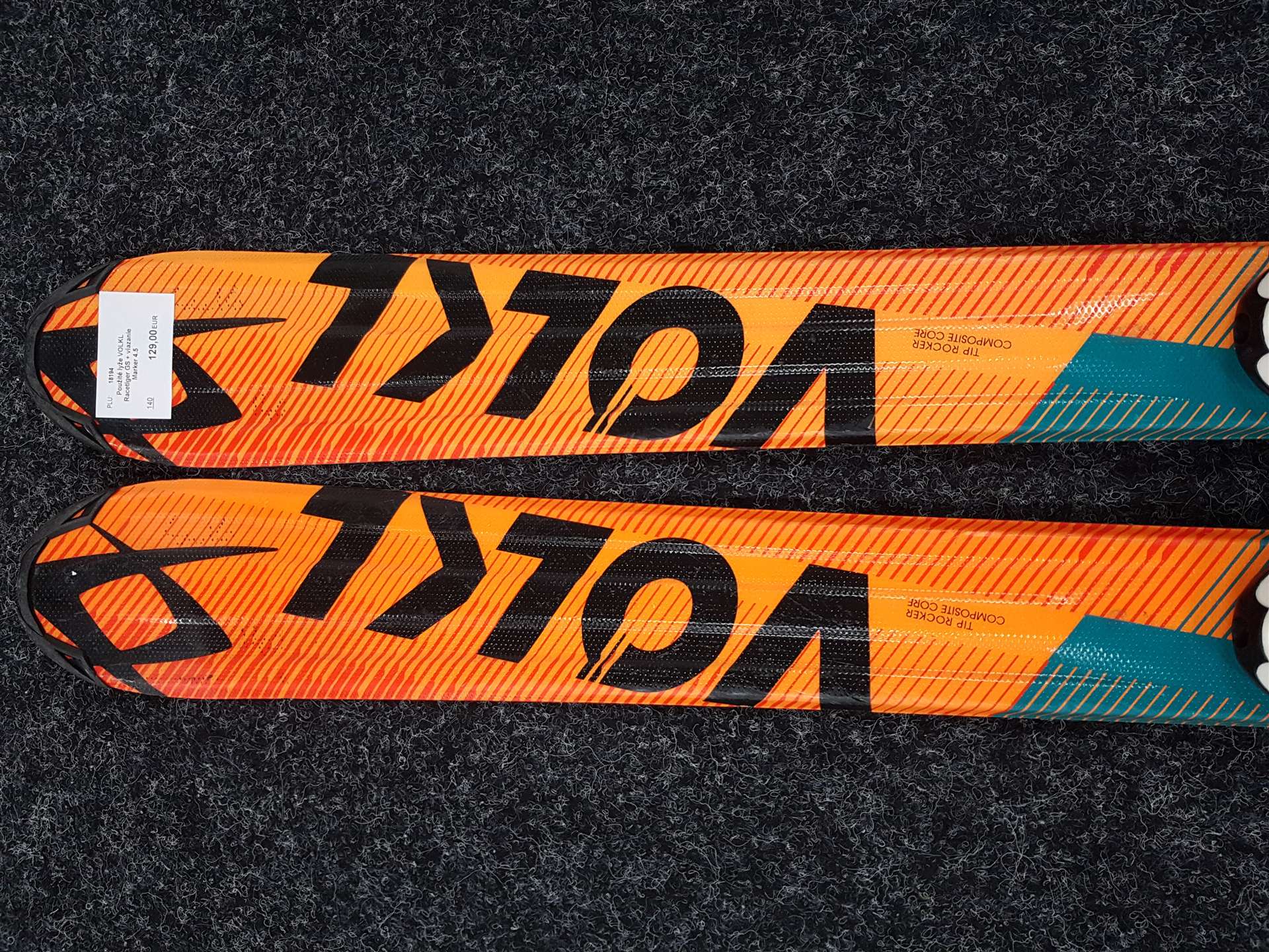 Použité lyže VOLKL Racetiger GS + viazanie Marker 4.5