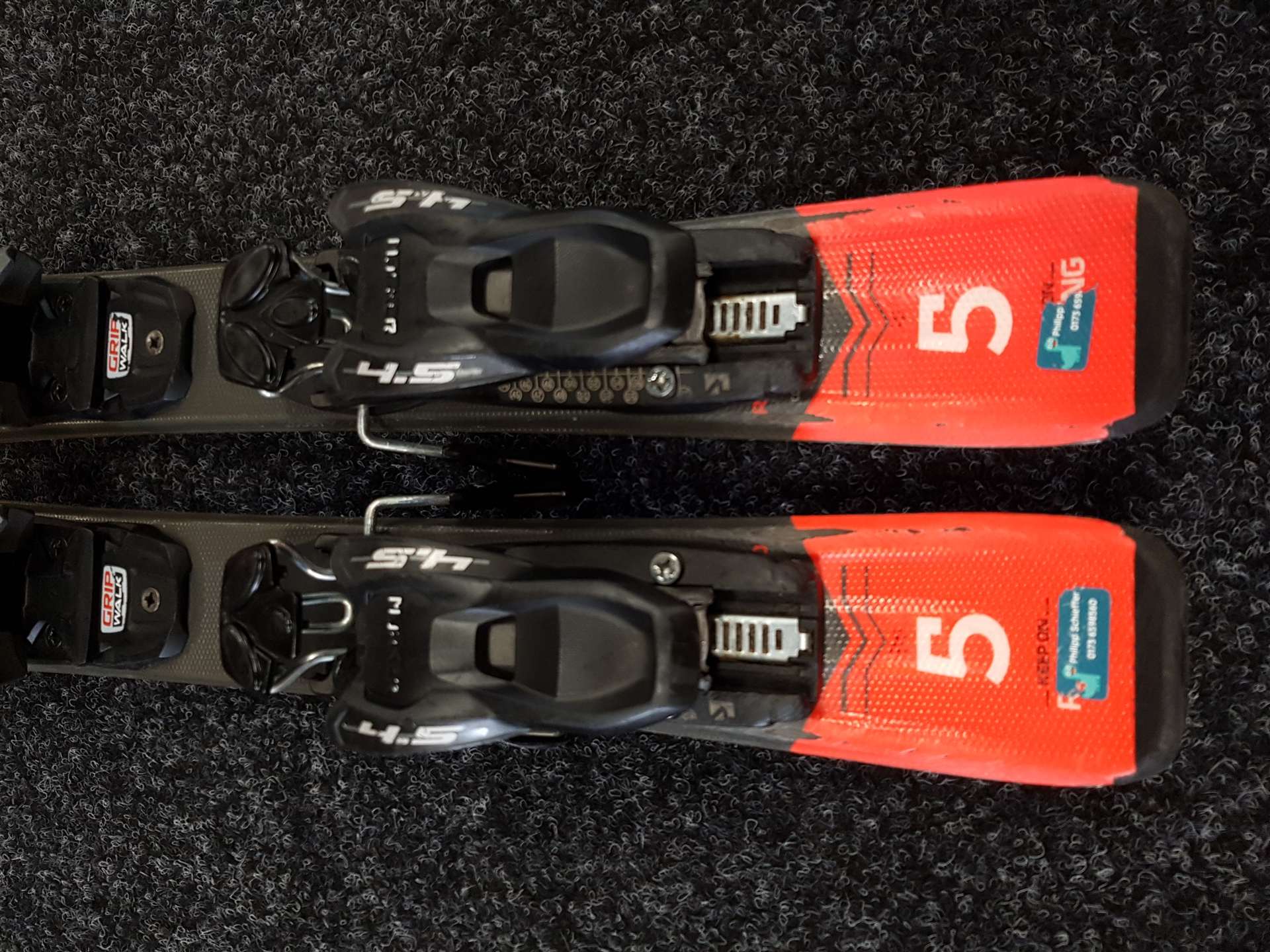 Gebrauchte Kinderski VÖLKL Racetiger 5 + Bindungen Marker 4.5