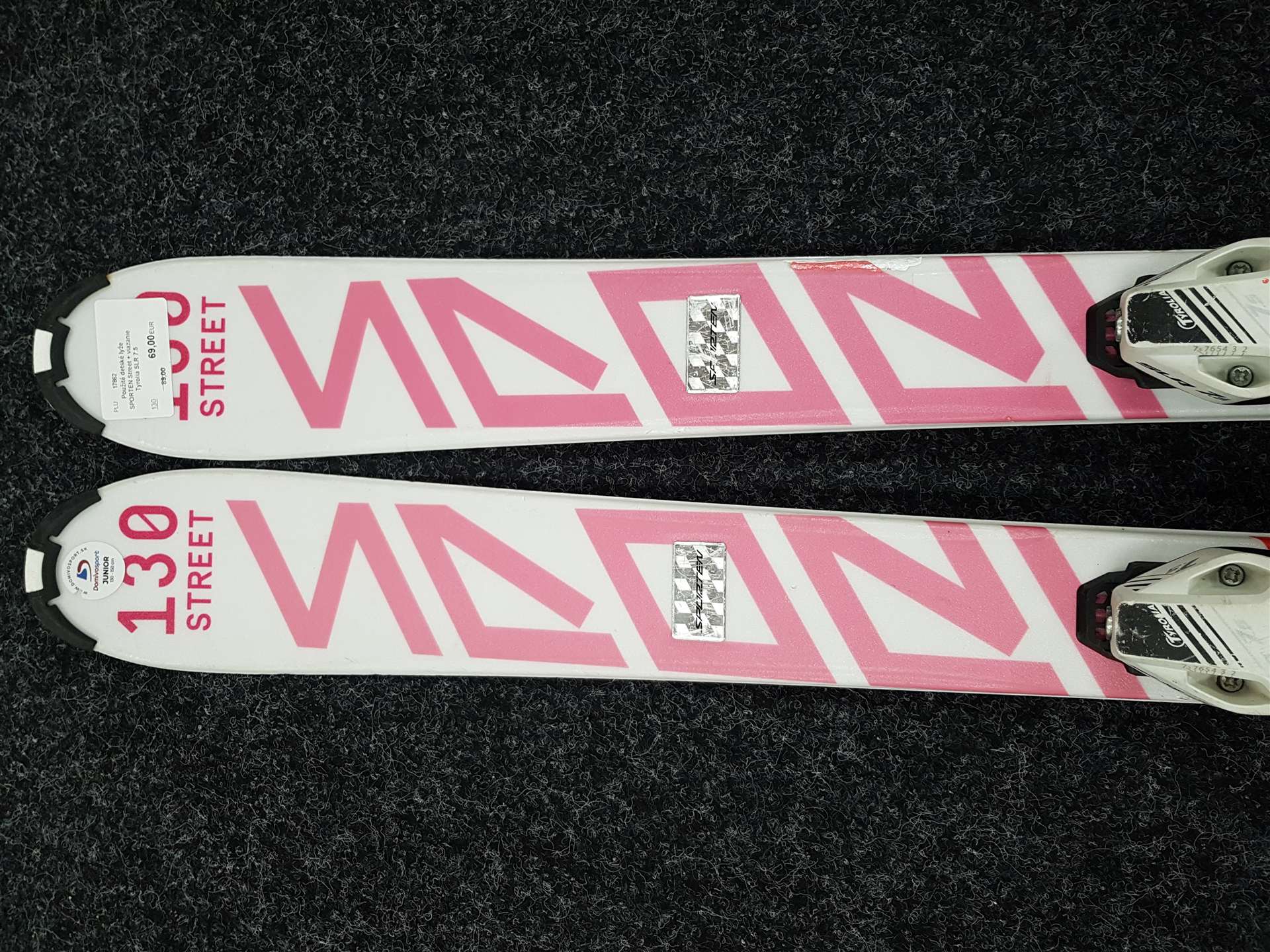 Sci da sci per bambini usati SPORTEN Street + attacchi Tyrolia SLR 7.5