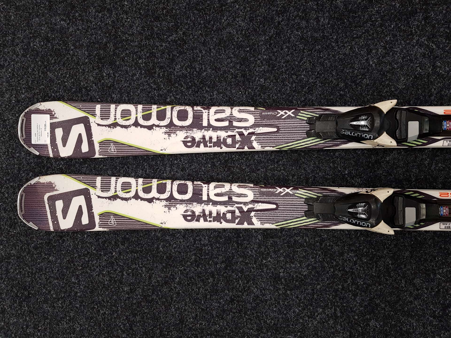 Použité lyže SALOMON X Drive Sti 75 + viazanie Salomon 10
