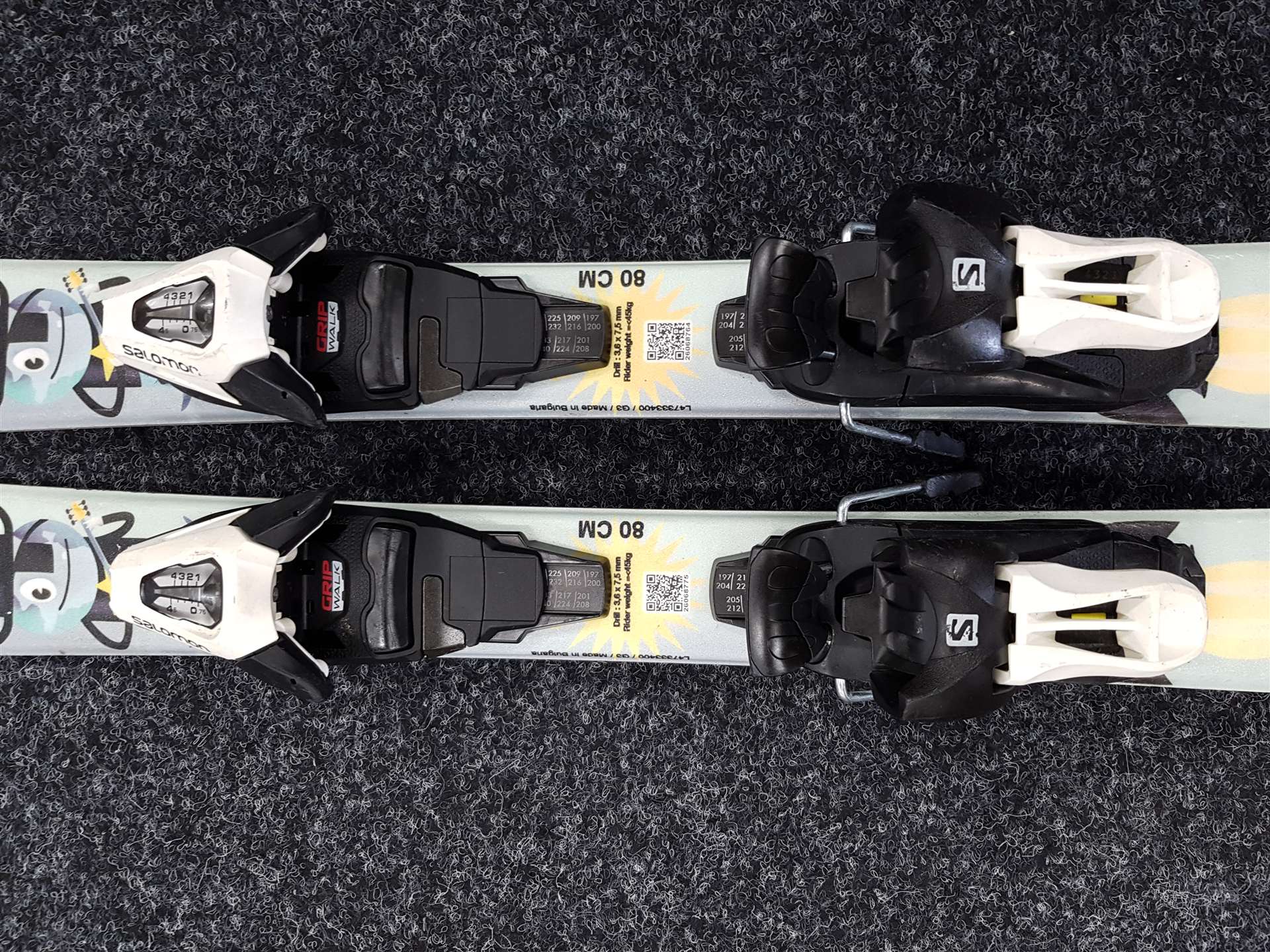 Használt gyermek síléc SALOMON T1 + kötés Salomon 5