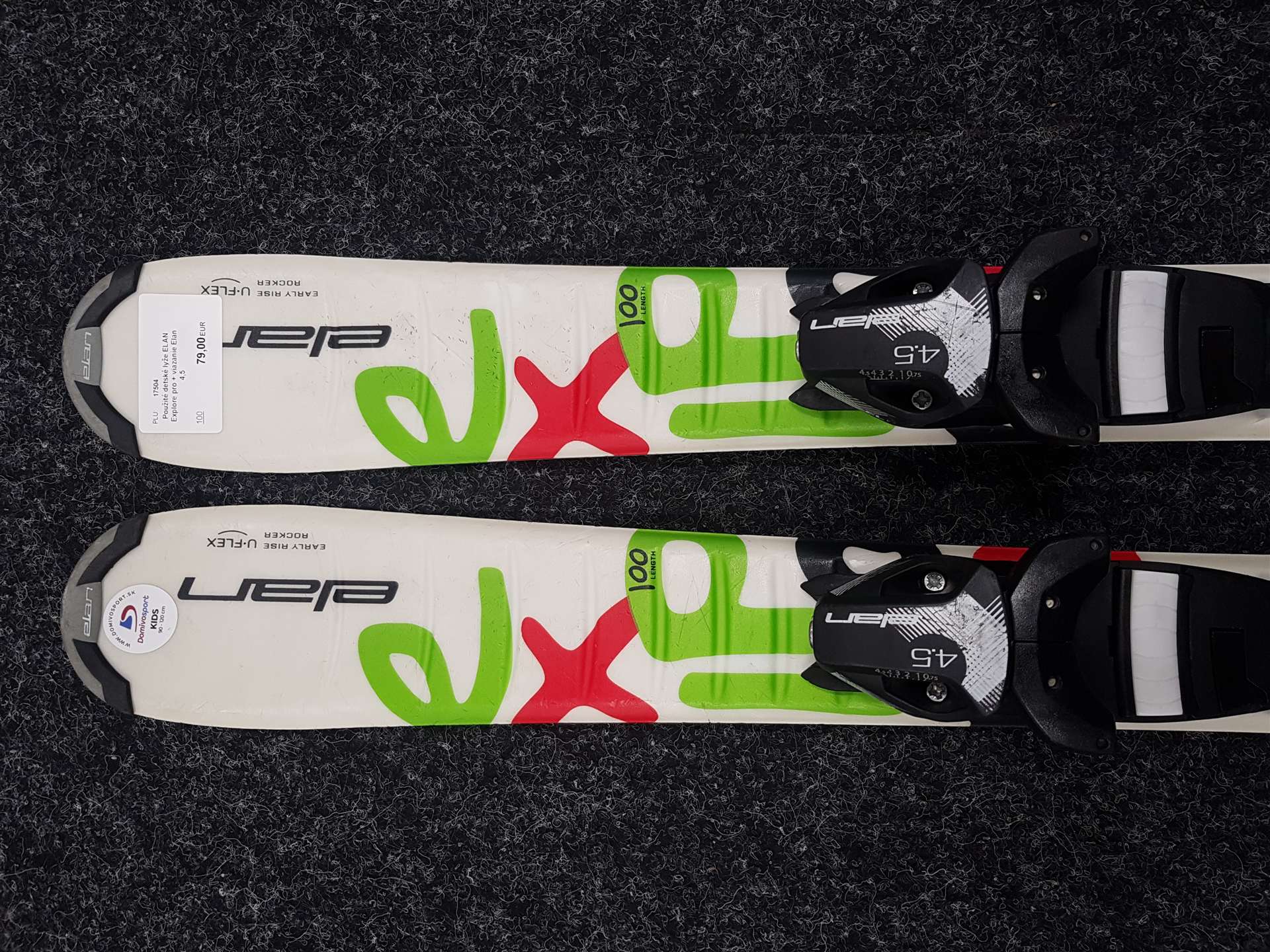Gebrauchte Kinderski ELAN Explore Pro + Bindungen Elan 4.5