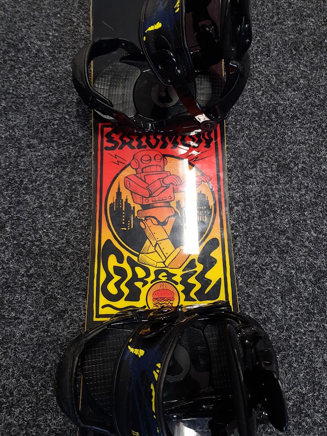 Gebrauchtes Salomon Grace Snowboard mit Crazy Creek Bindung, Größe. XS
