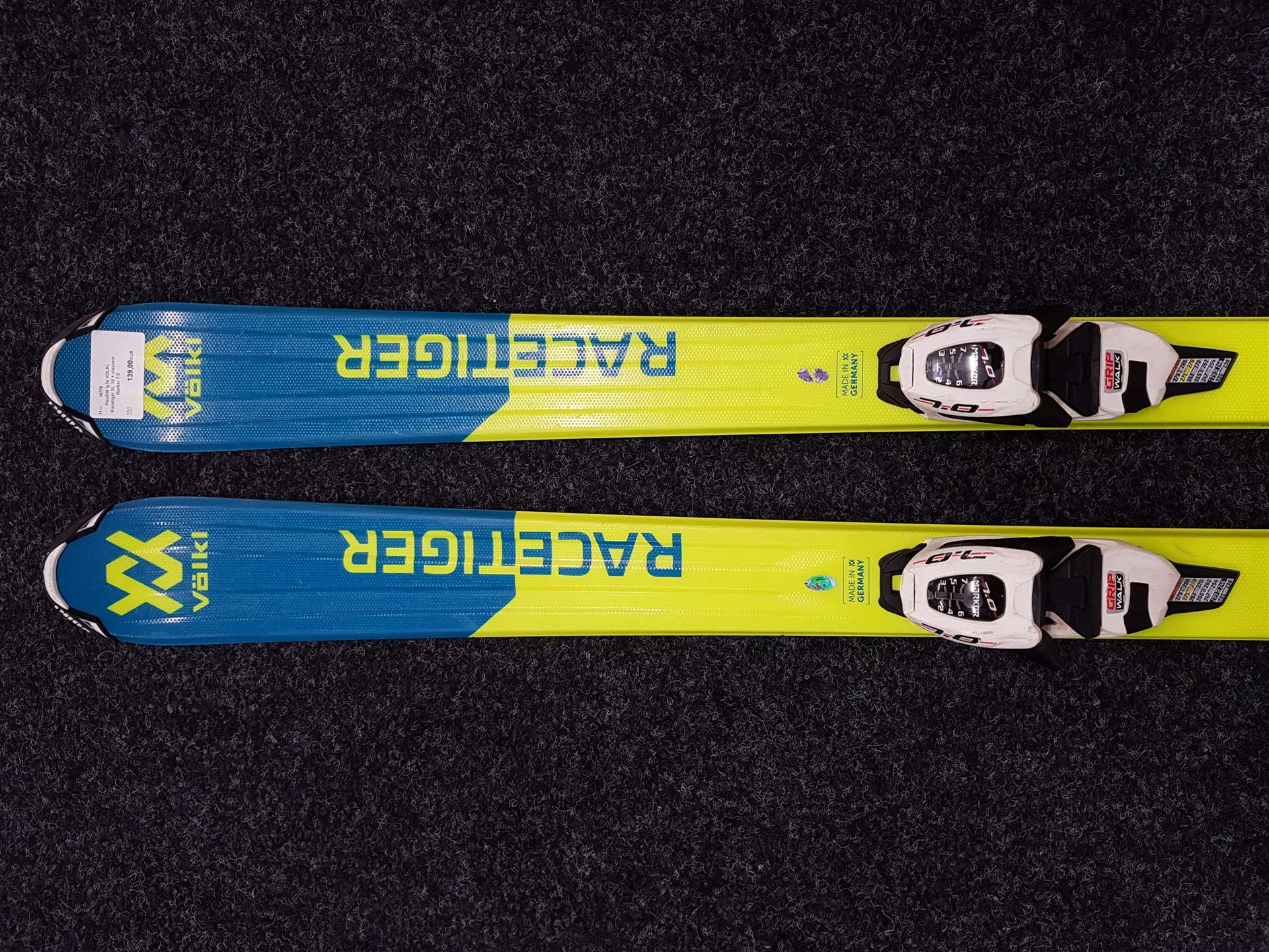 Použité lyže VOLKL Racetiger SL 16 + viazanie Marker 7.0