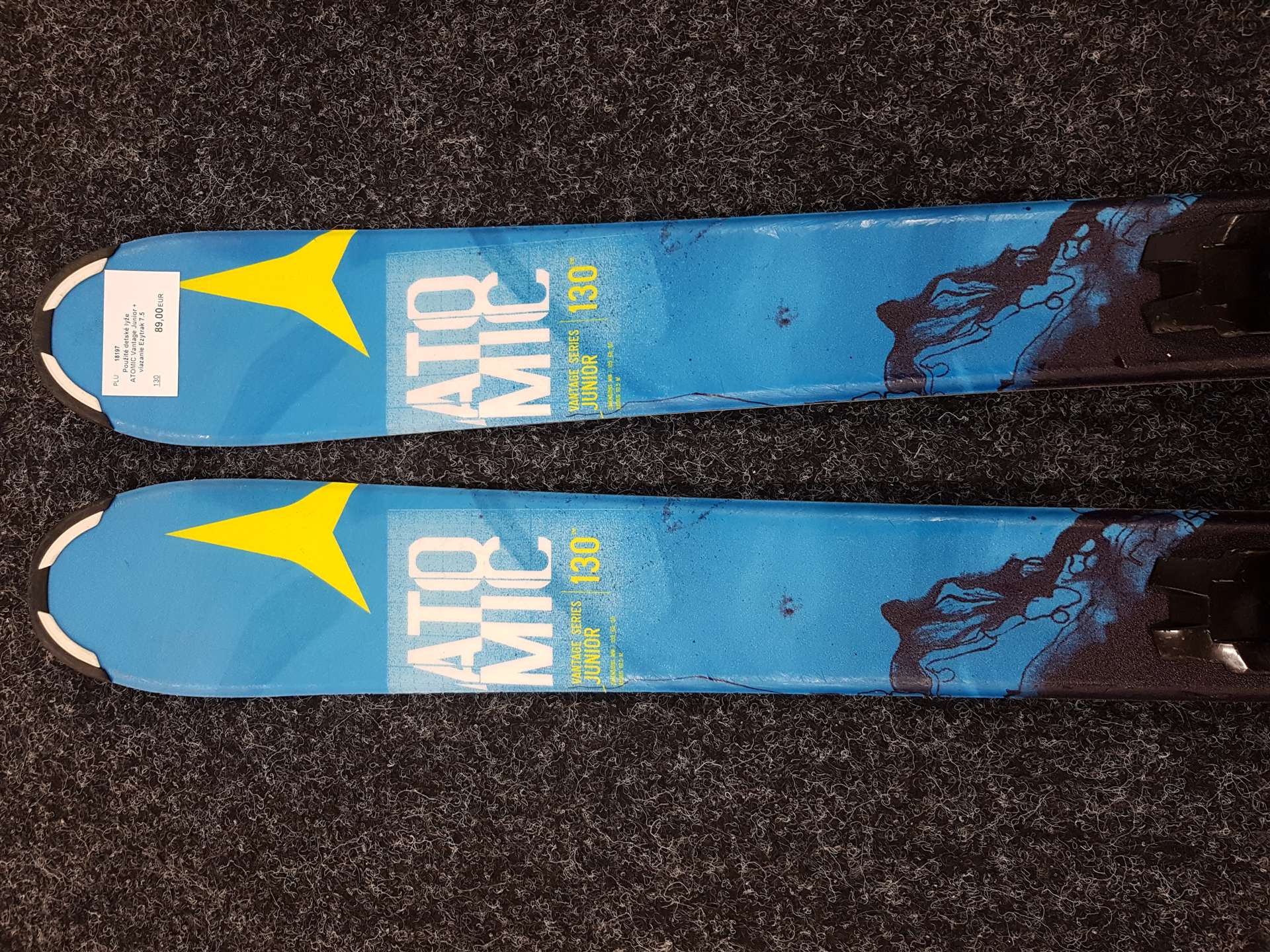 Použité detské lyže ATOMIC Vantage Junior + viazanie Ezytrak 7.5