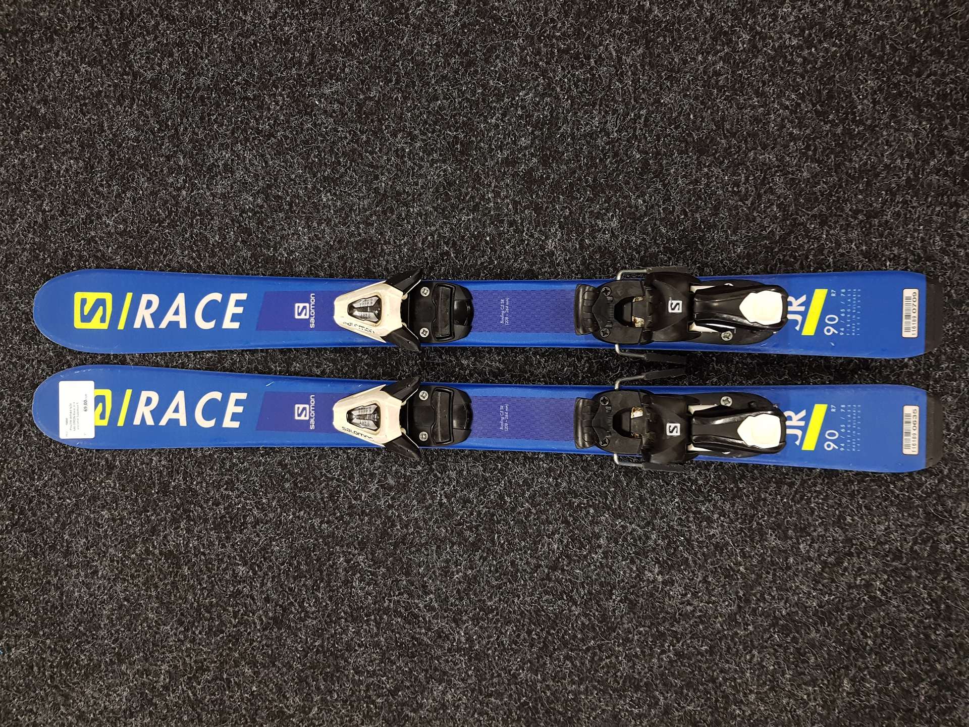 Gebrauchte Kinderski SALOMON Race Jr + Bindungen Salomon 5