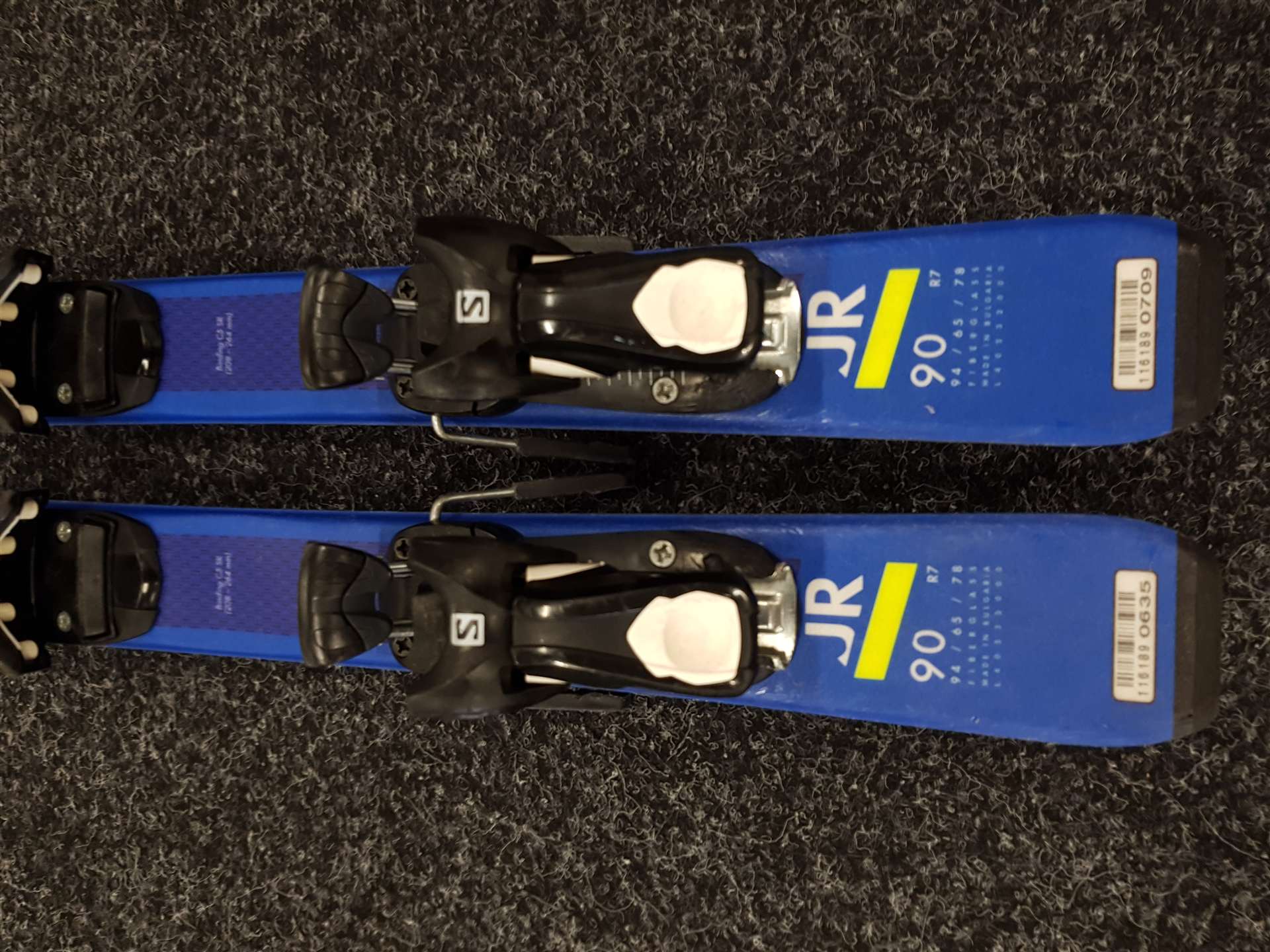 Gebrauchte Kinderski SALOMON Race Jr + Bindungen Salomon 5