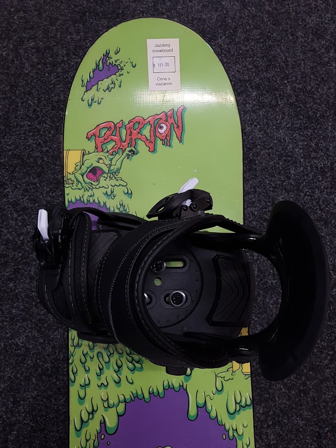 Bazárový snowboard Burton Chopper + viazanie Head veľkosť XS