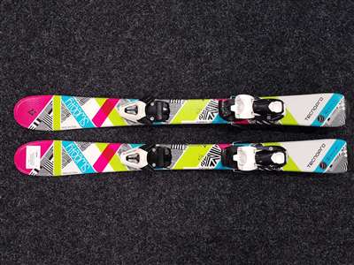 Skis enfant d'occasion TECNOPRO Sweety + fixations Tecnopro TC45