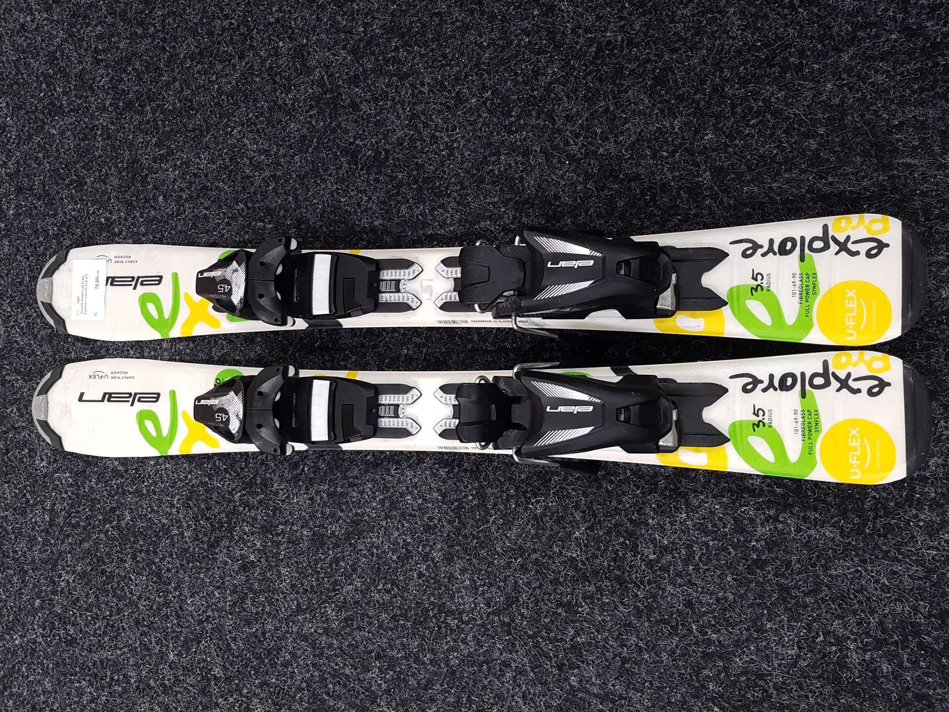 Gebrauchte Kinderski ELAN Explore + Bindungen Elan 4.5