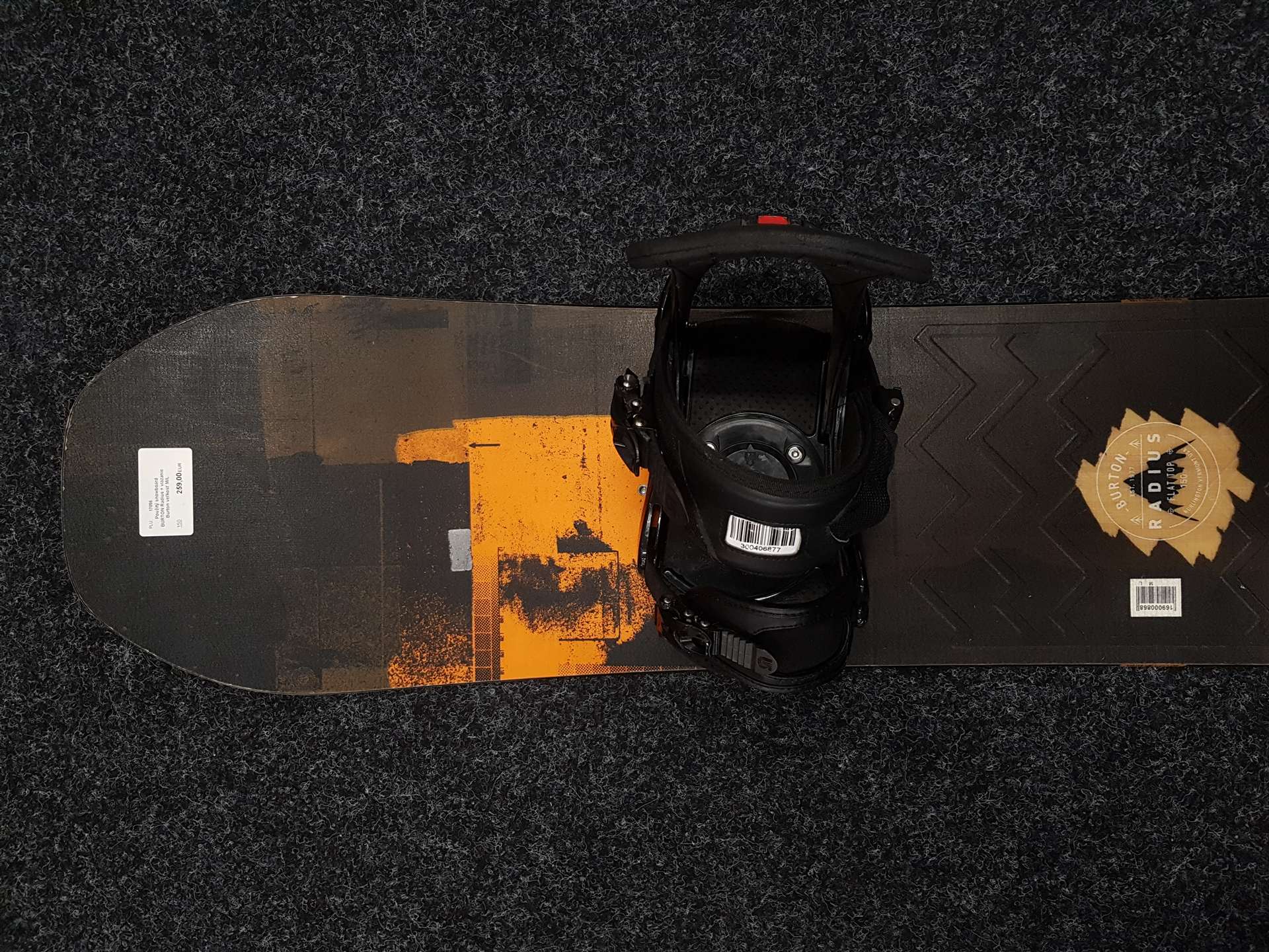 Używana deska snowboardowa BURTON Radius + wiązania Burton rozmiar M/L