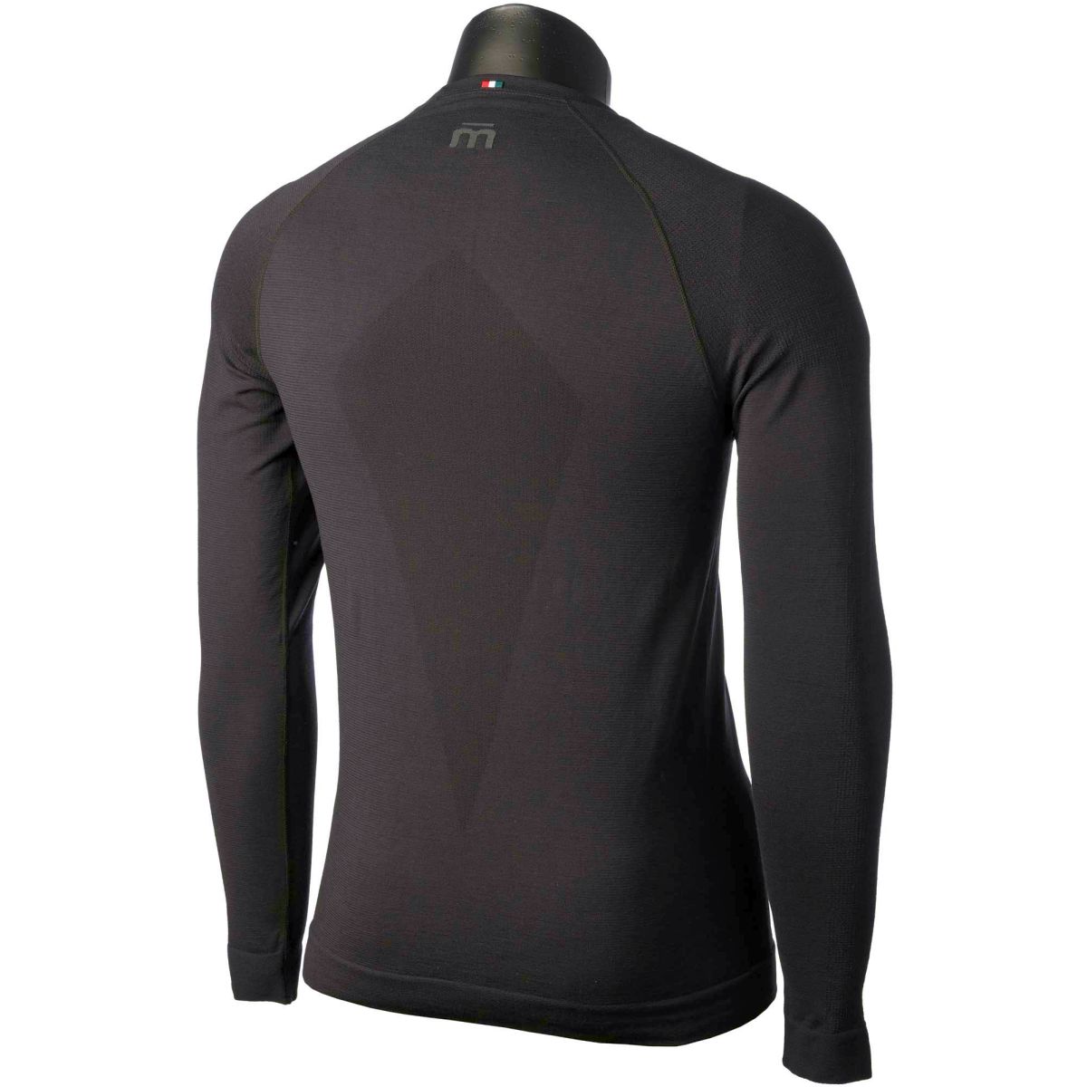 Sous-vêtements thermiques pour hommes MICO LONG SLVS R/NECK SHIRT WARM MER/SILK, NERO