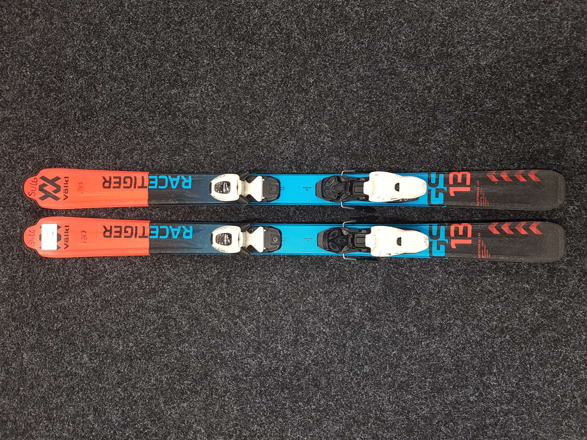 Sci da sci usati per bambini VOLKL Racetiger + attacchi Marker 4.5