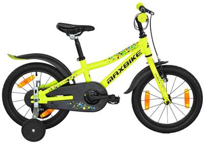 Jazdený detský bicykel Maxbike 16" žltý