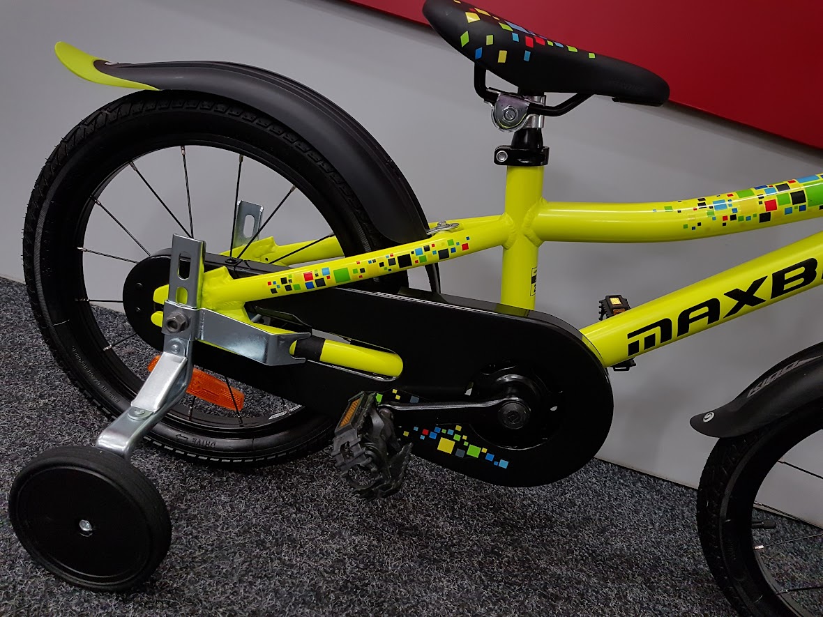 Jazdený detský bicykel Maxbike 16" žltý