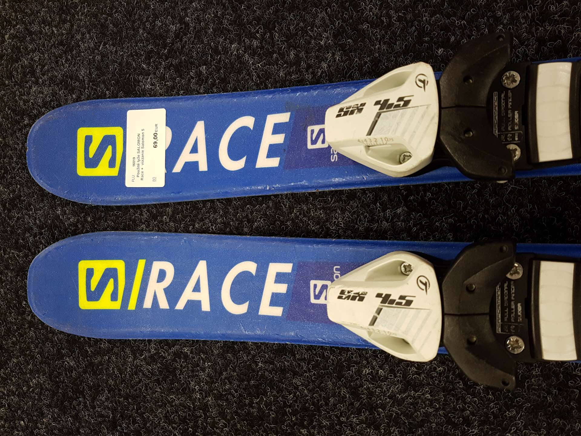 Gebrauchte SALOMON Race-Ski + Salomon 5-Bindungen