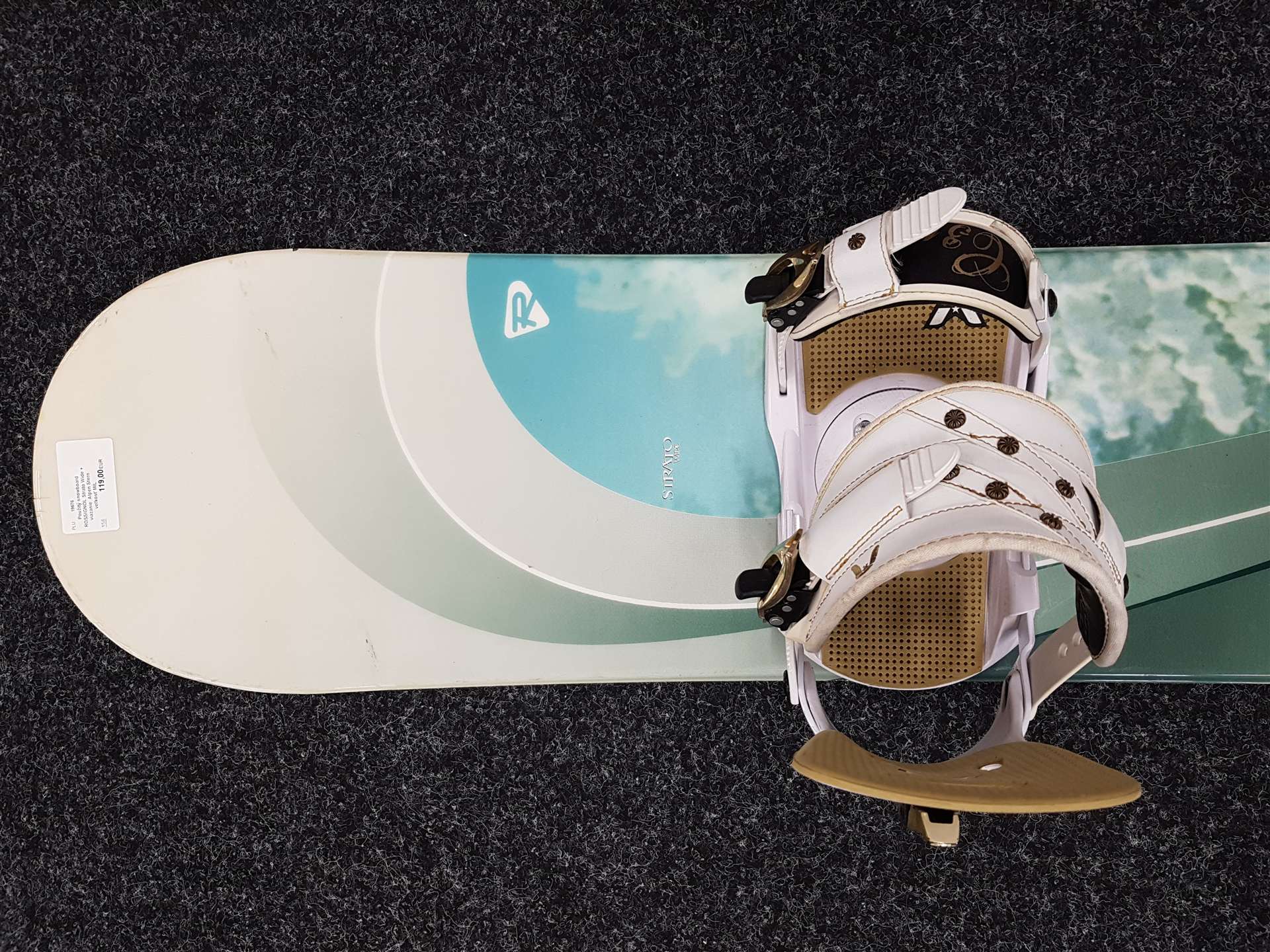 Gebrauchtes ROSSIGNOL Strato Wide Snowboard + Alpen Stern Bindungen Größe M/L