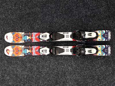 Esquís infantiles usados SALOMON T1 + fijaciones Salomon 5