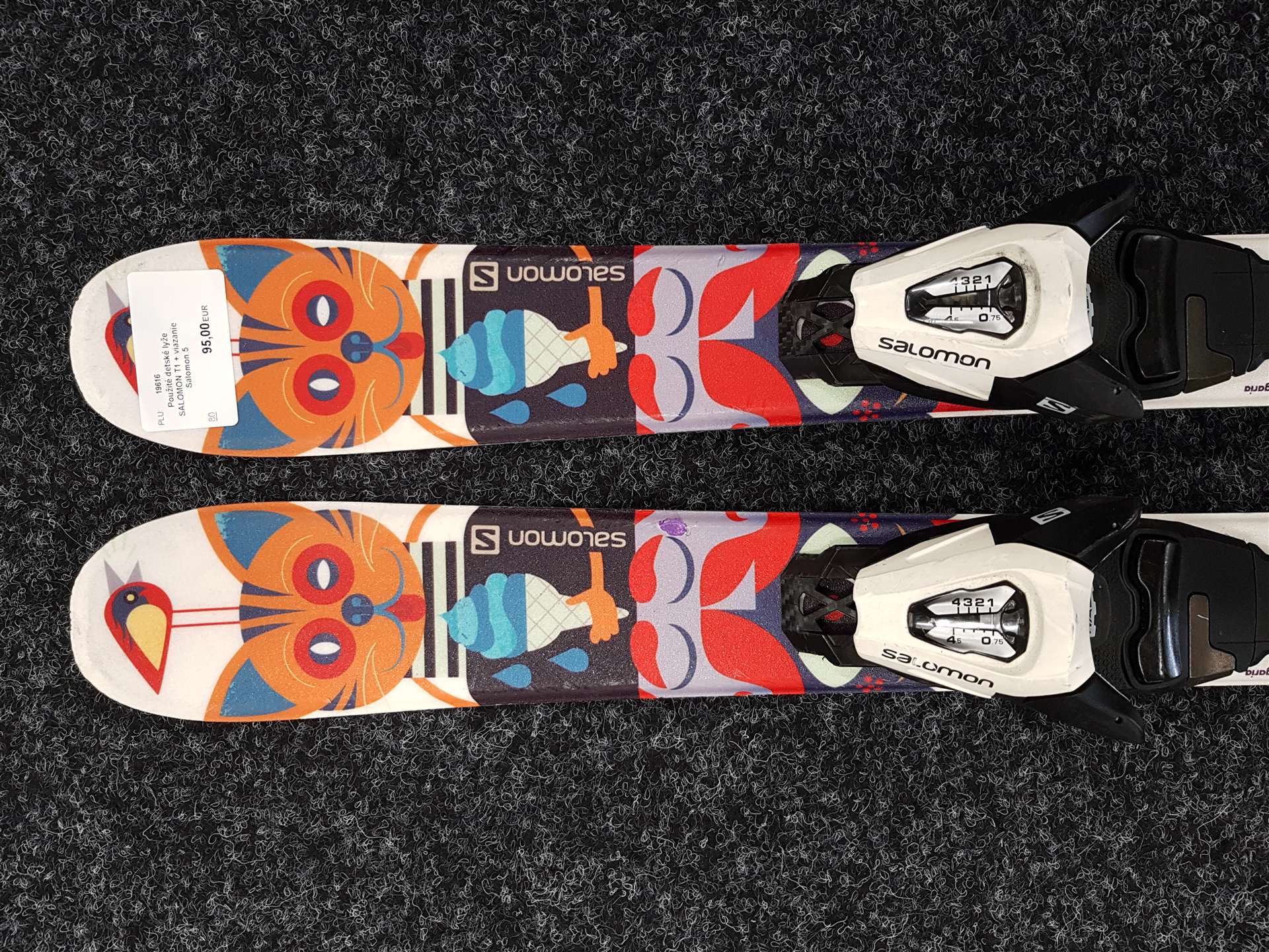 Használt gyermek síléc SALOMON T1 + kötés Salomon 5