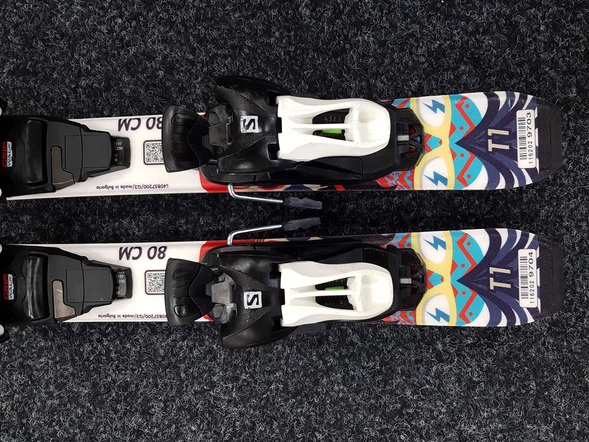 Használt gyermek síléc SALOMON T1 + kötés Salomon 5