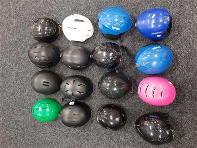 Použité prilby Mix 16 ks (XS-XL)