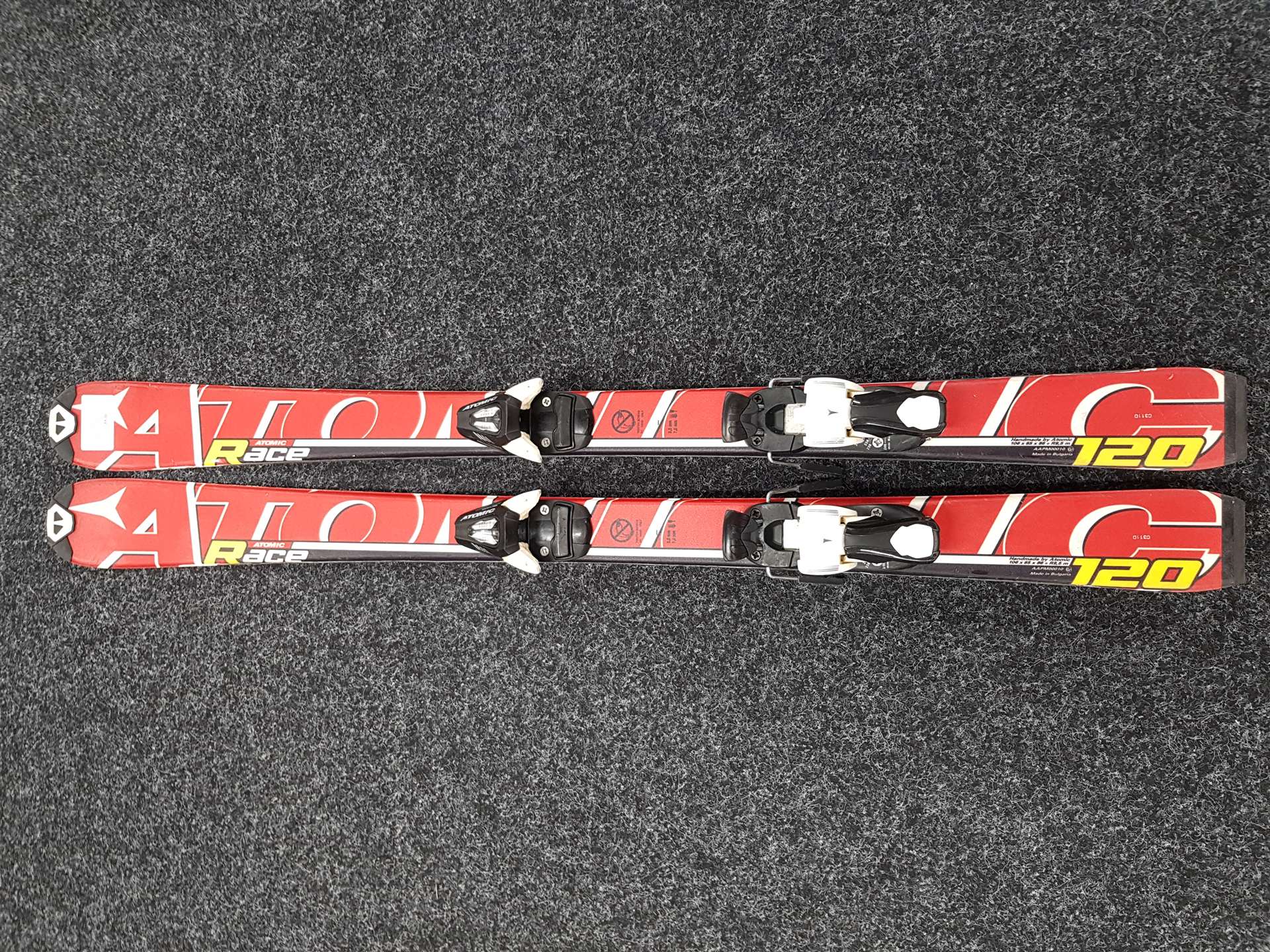 Použité detské lyže ATOMIC Race + viazanie Atomic Evox 045