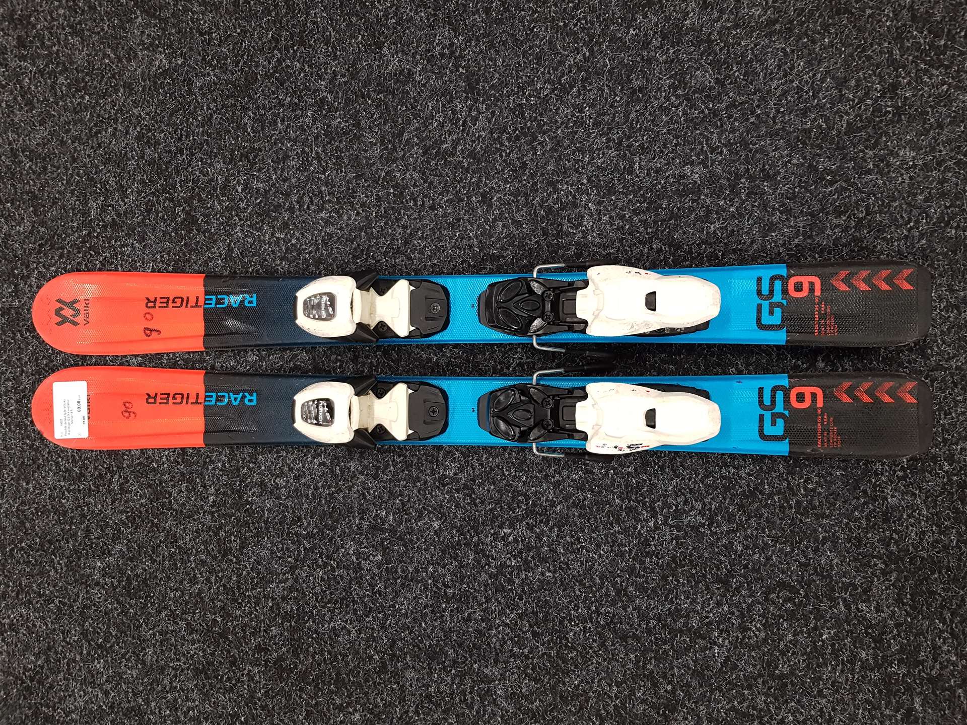 Używane narty dziecięce VOLKL Racetiger GS 9 + wiązania Marker 4.5