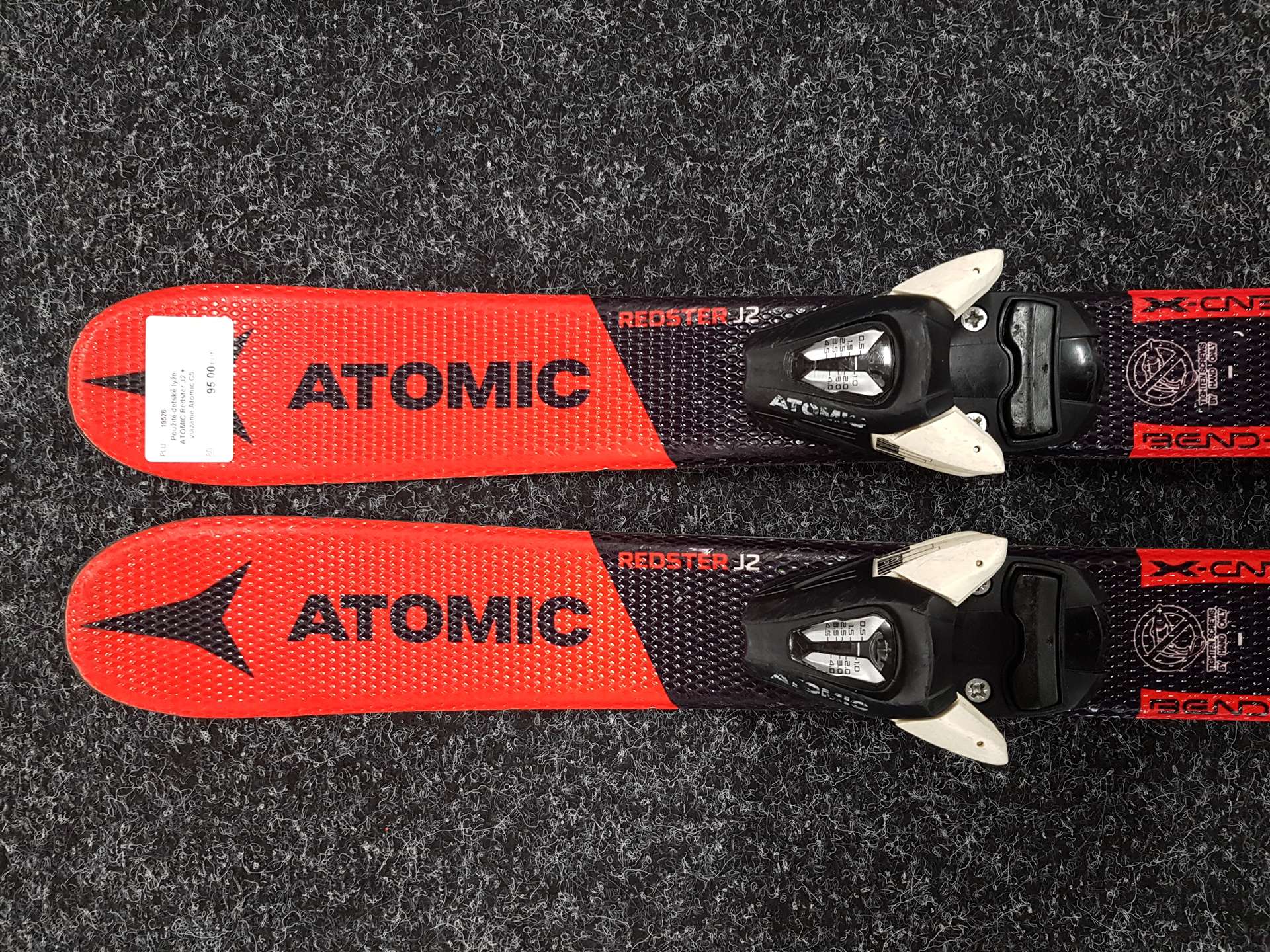 Használt gyermek síléc ATOMIC Redster J2 + Atomic C5 kötés