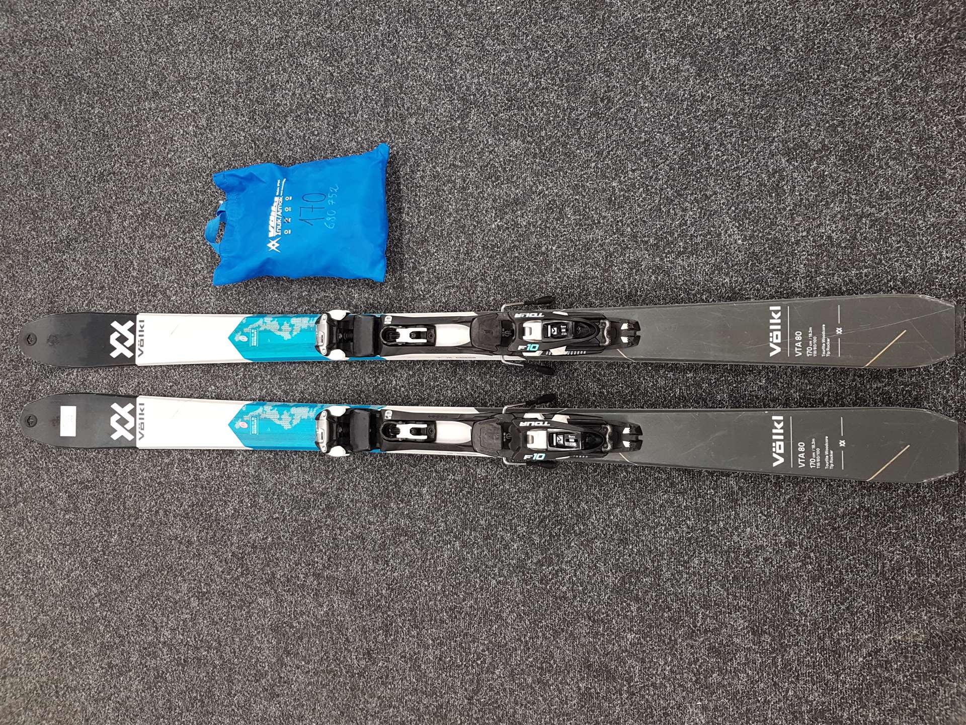 Gebrauchte Alpinski VOLKL VTA 80 + MARKER F10 TOUR + Gebrauchte Riemen