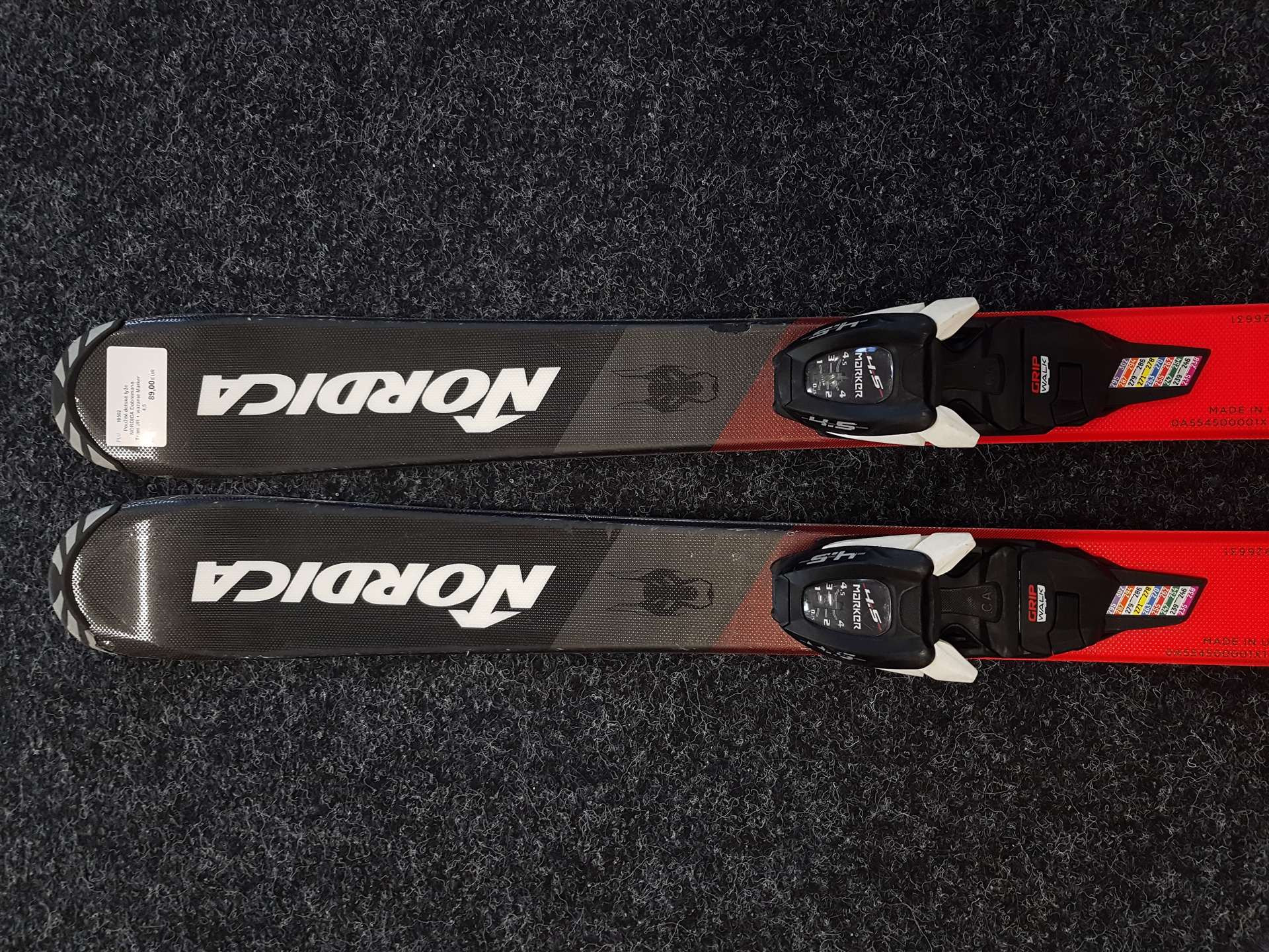 Sci da sci usati per bambini NORDICA Dobremann Team JR + attacchi Marker 4.5