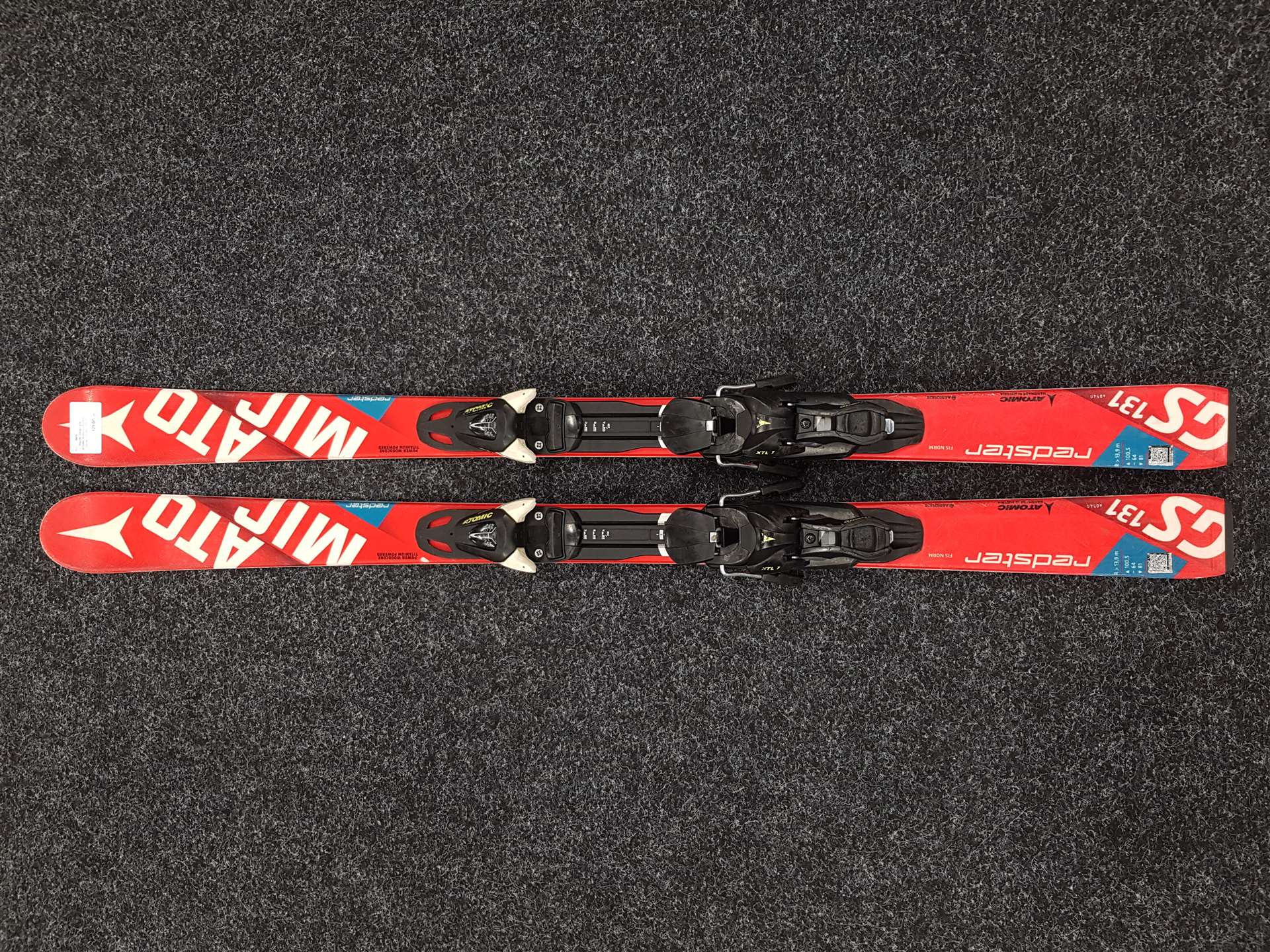 Używane narty dziecięce ATOMIC Redster GS 131 + wiązania Atomic XTL 7