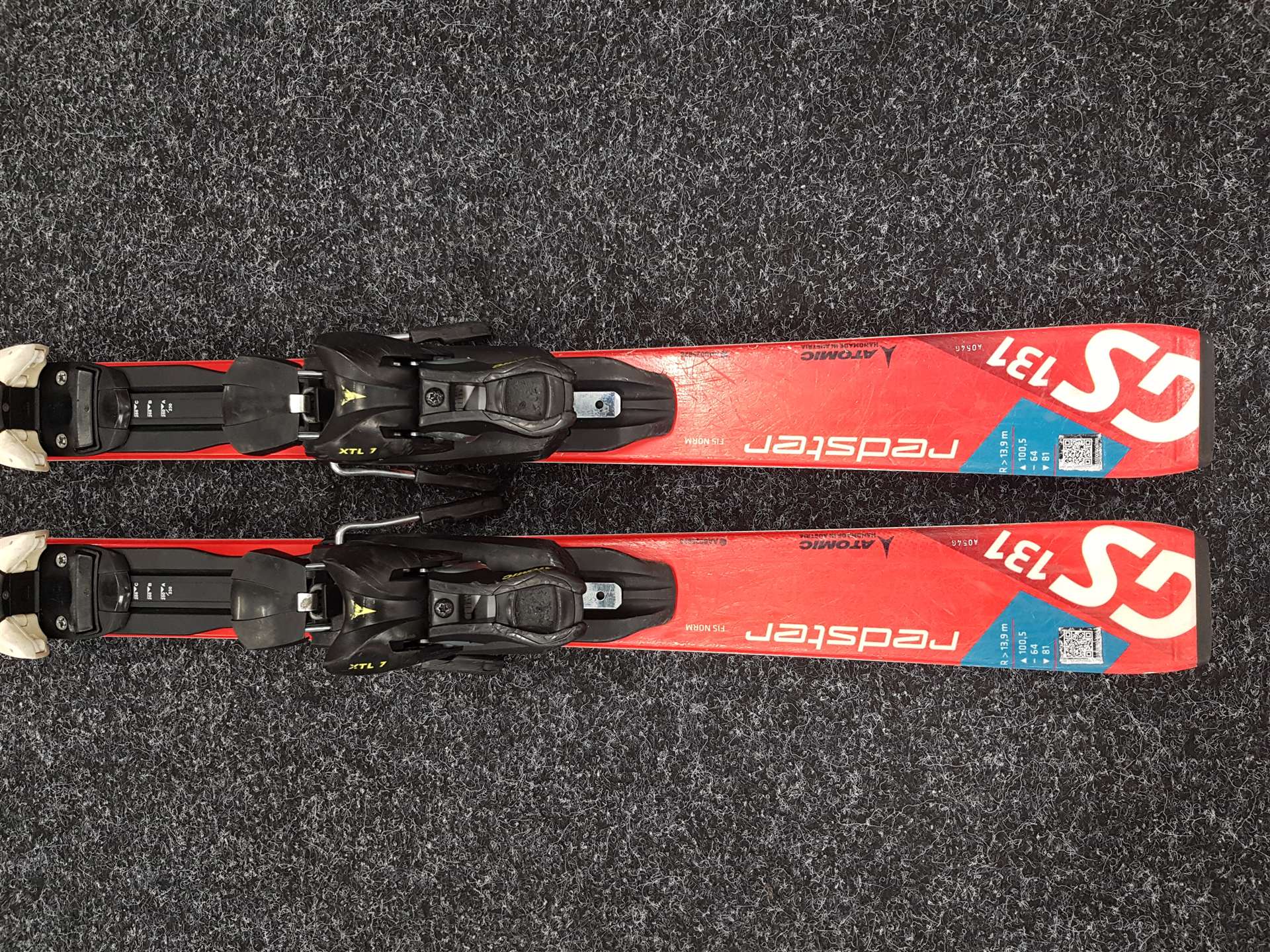 Używane narty dziecięce ATOMIC Redster GS 131 + wiązania Atomic XTL 7