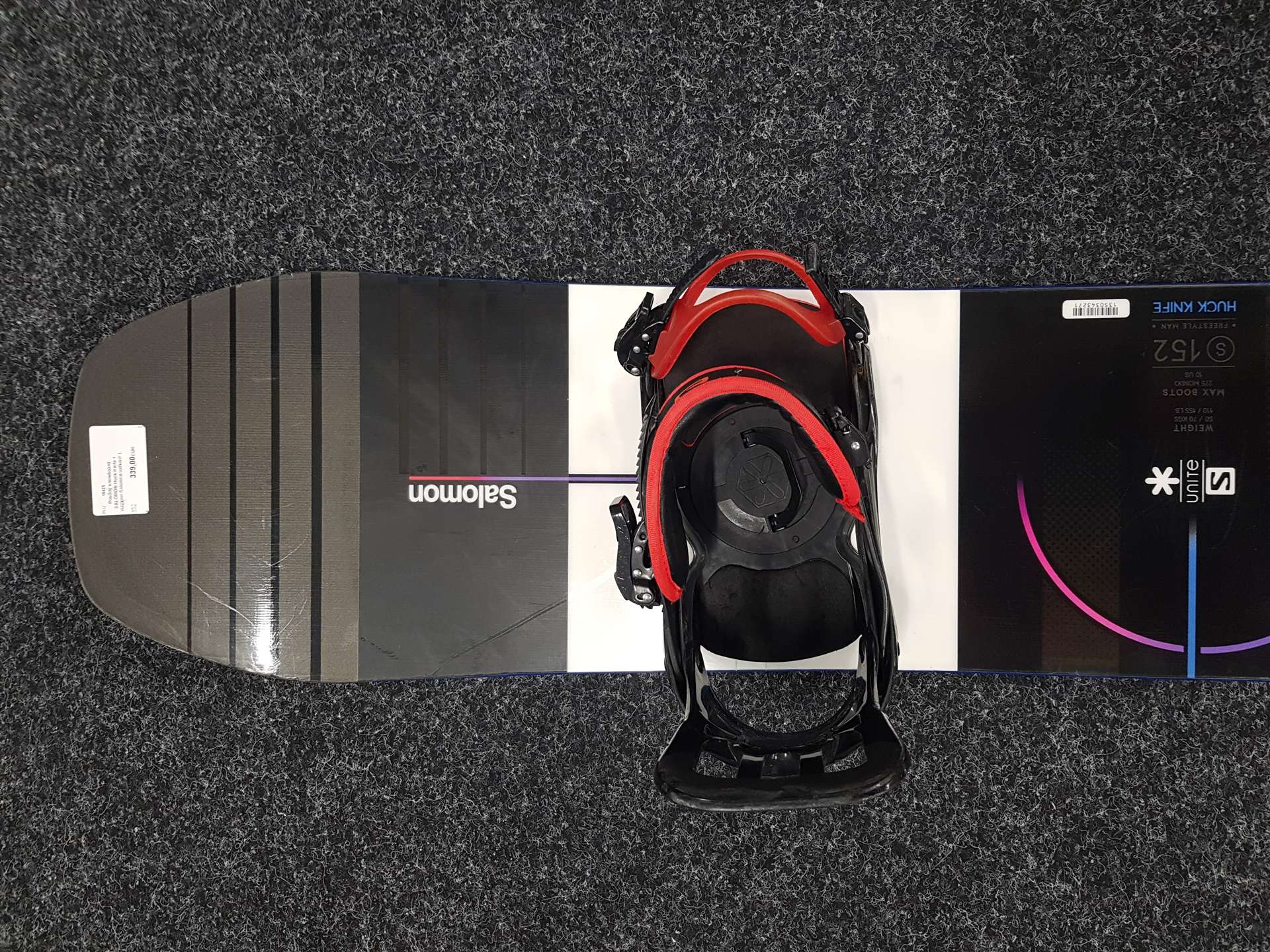 Használt SALOMON Huck Knife snowboard + Salomon kötés L-es méret