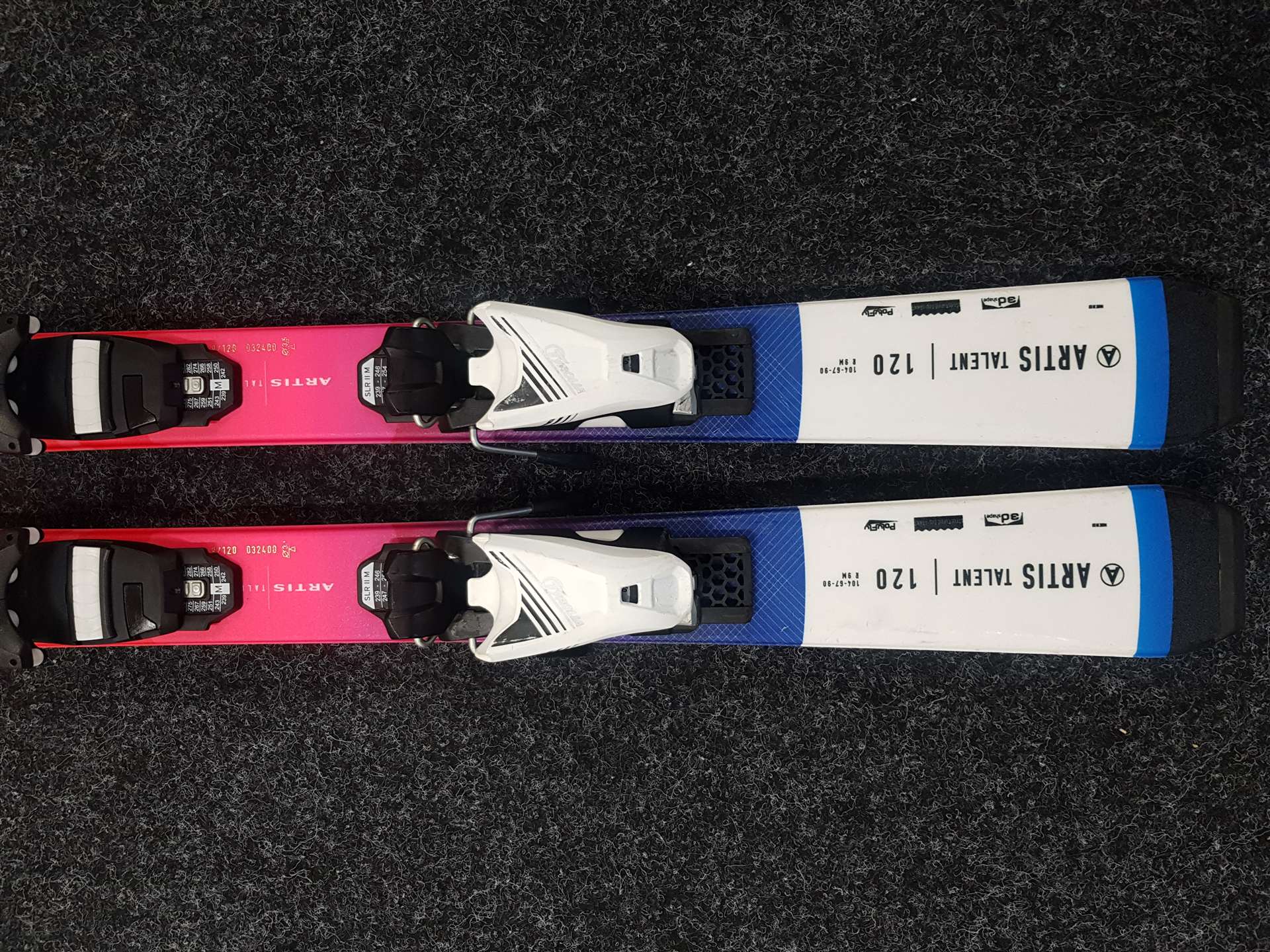 Použité detské lyže ARTIS Talent 120 + viazanie Tyrolia SLR 4,5