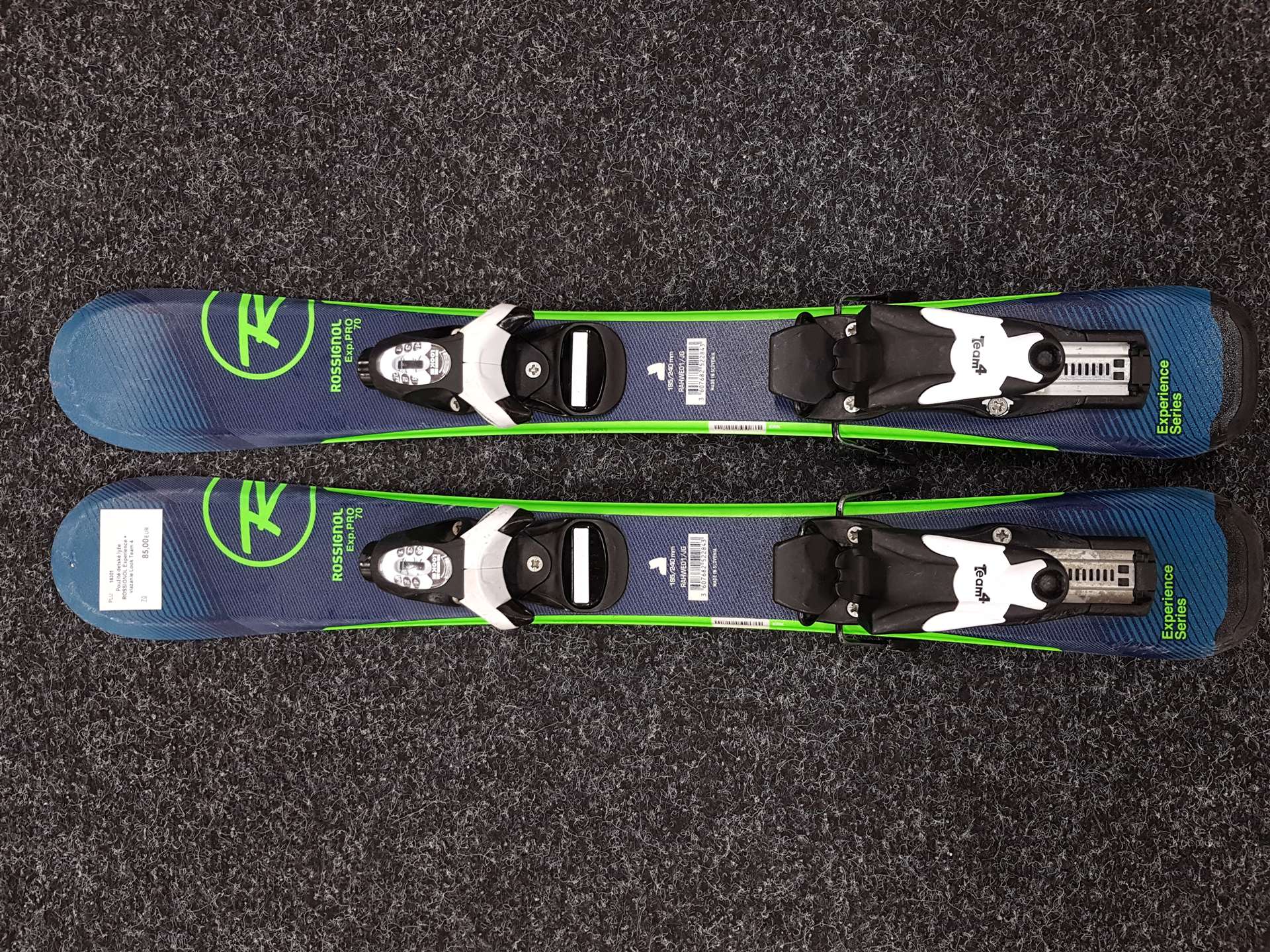 Použité detské lyže ROSSIGNOL Experience + viazanie Look Team 4