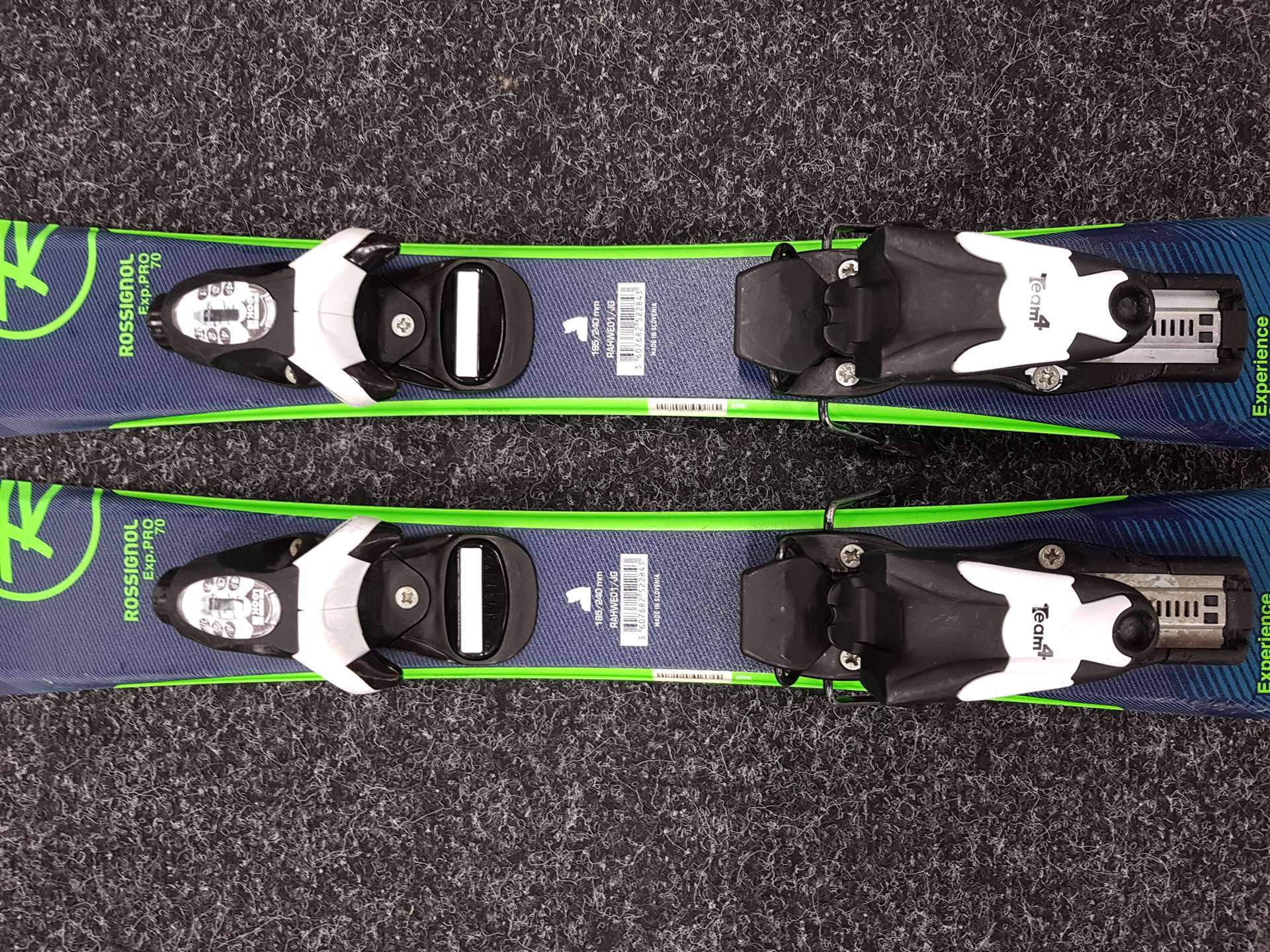 Použité detské lyže ROSSIGNOL Experience + viazanie Look Team 4
