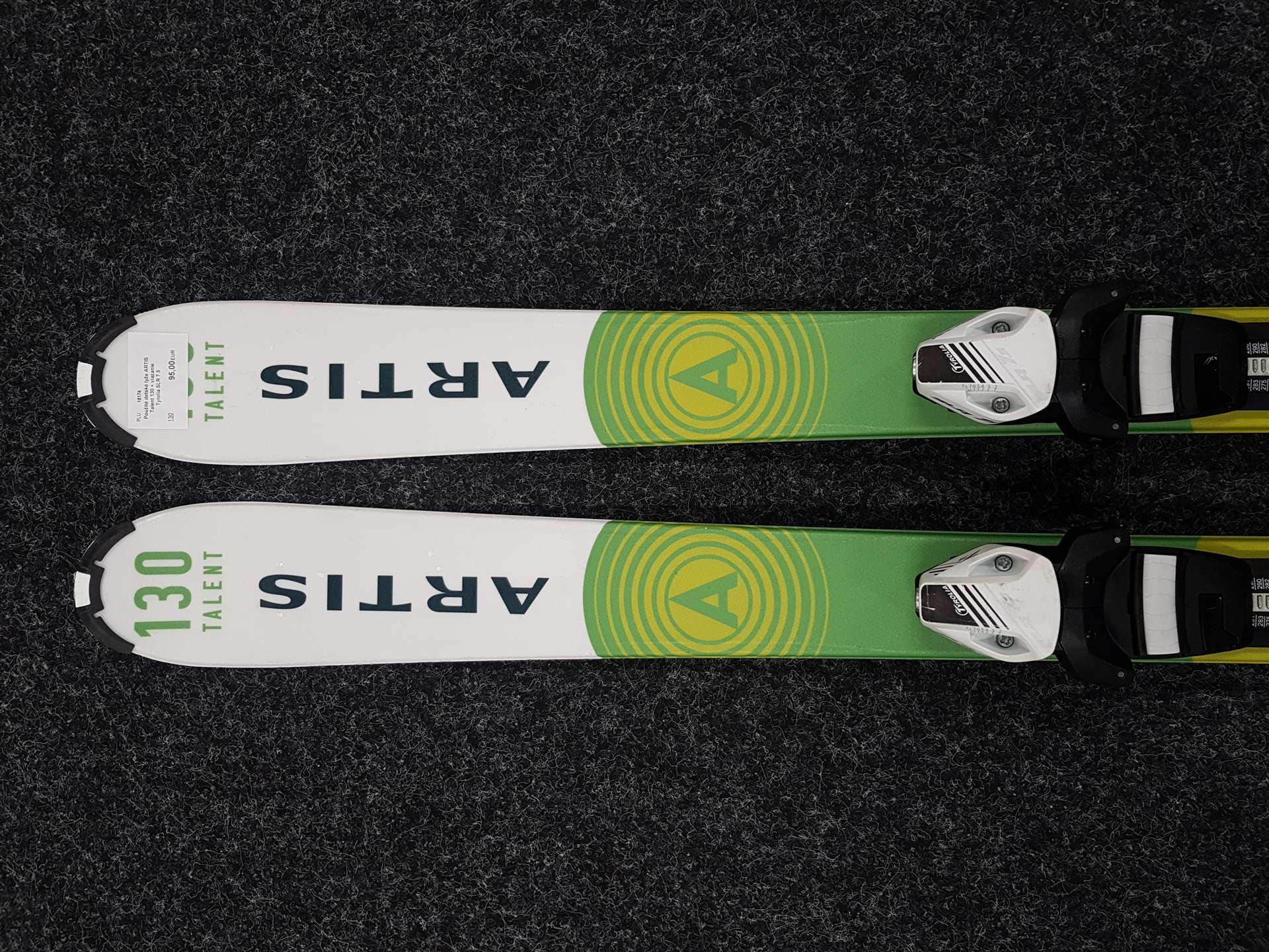 Sci da sci per bambini usati ARTIS Talent 130 + attacchi Tyrolia SLR 7.5