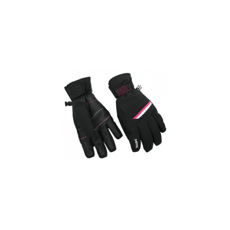 Lyžiarske rukavice BLIZZARD Reflex junior ski gloves, black/pink