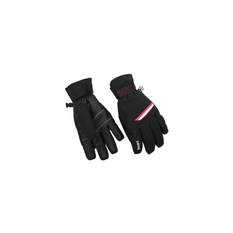 Lyžiarske rukavice BLIZZARD Viva Plose ski gloves, black/white/pink