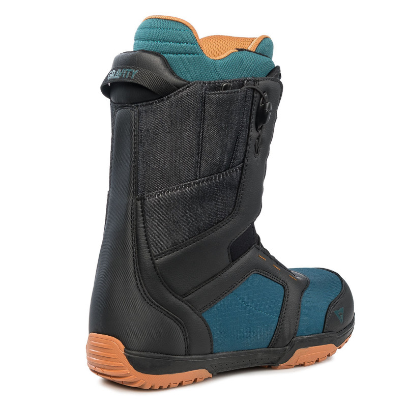 Bottes de snowboard Gravity Recon Fast Lace noir/bleu/rouille