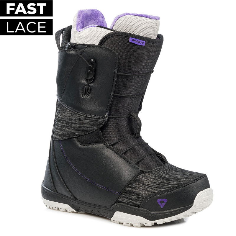 Bottes de snowboard Gravity Aura Fast Lace noir/gris