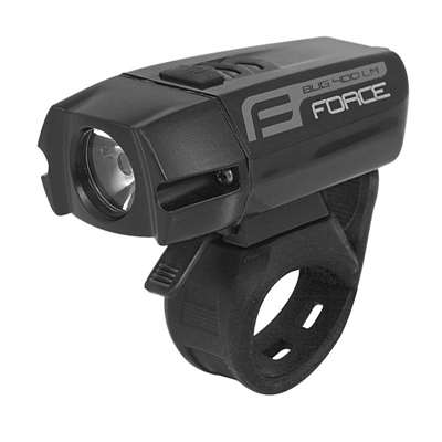 Svetlo predné Force Bug 400LM USB čierne