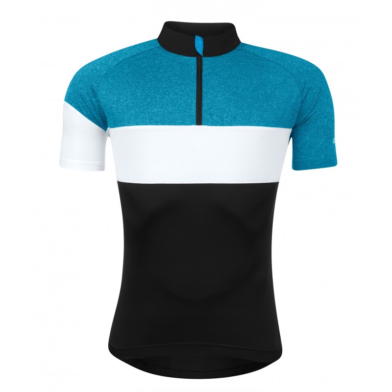 Kurzarmtrikot Force View schwarz-blau-weiß